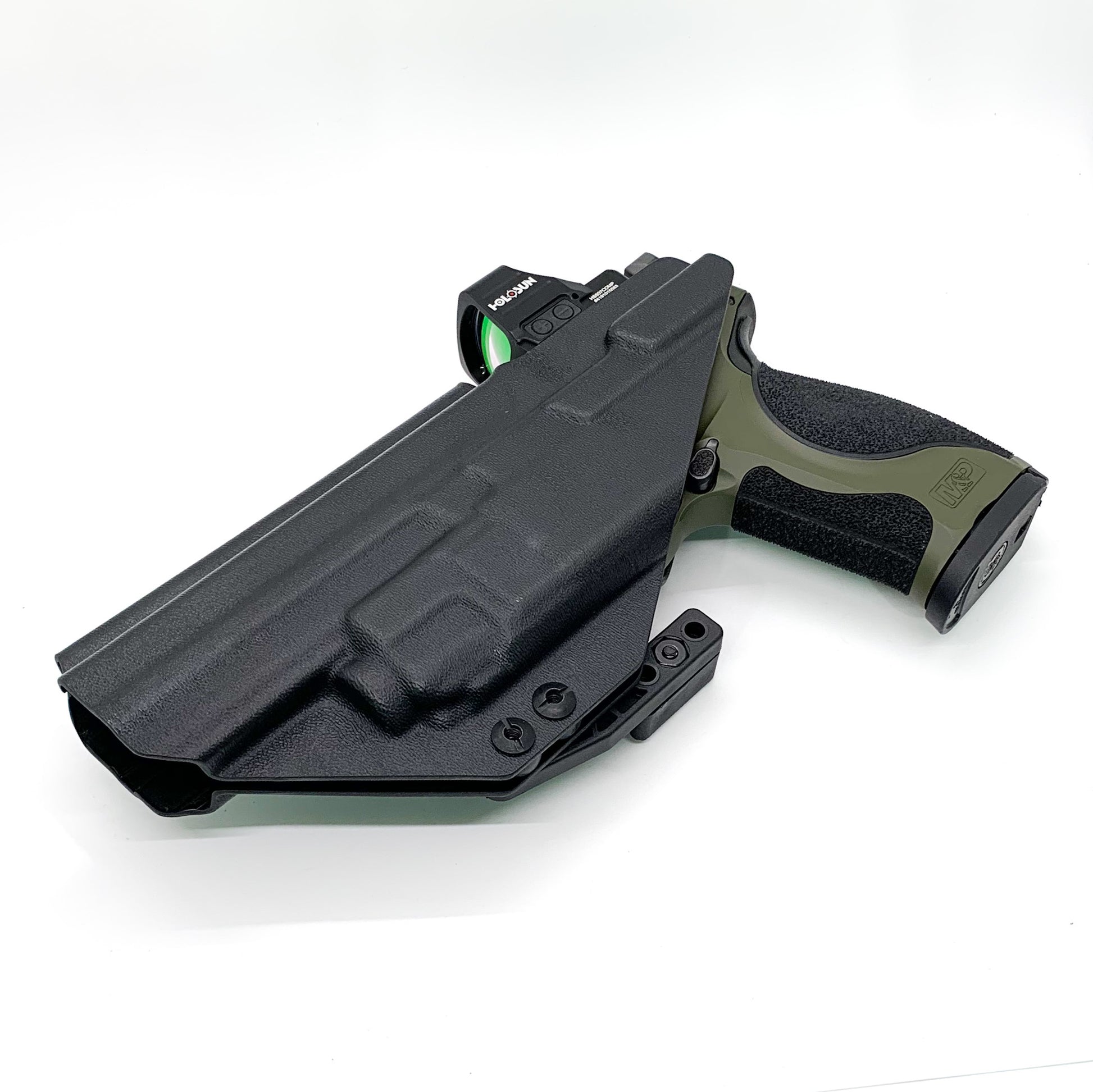 For the best IWB Kydex Inside Waistband Holster for the Smith and Wesson 2023 SPEC Series M&P 9 Metal M2.0 pistol & TLR-8A, shop Four Brothers 4BROS Holsters.