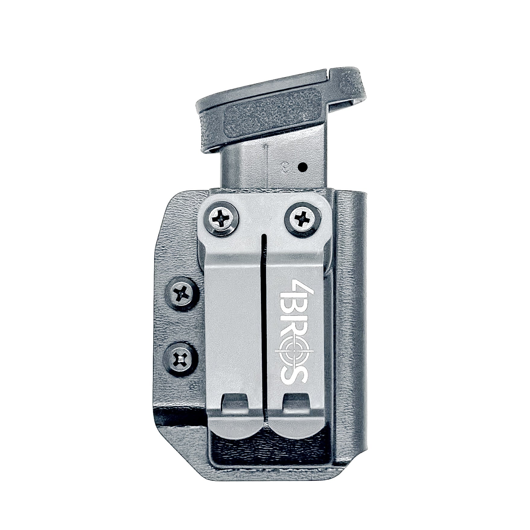 Black Kydex IWB AIWB appendix inside waistband magazine pouch for the Smith & Wesson Equalizer, shop Four Brothers 4BROS Holsters.  Proudly made in the USA.