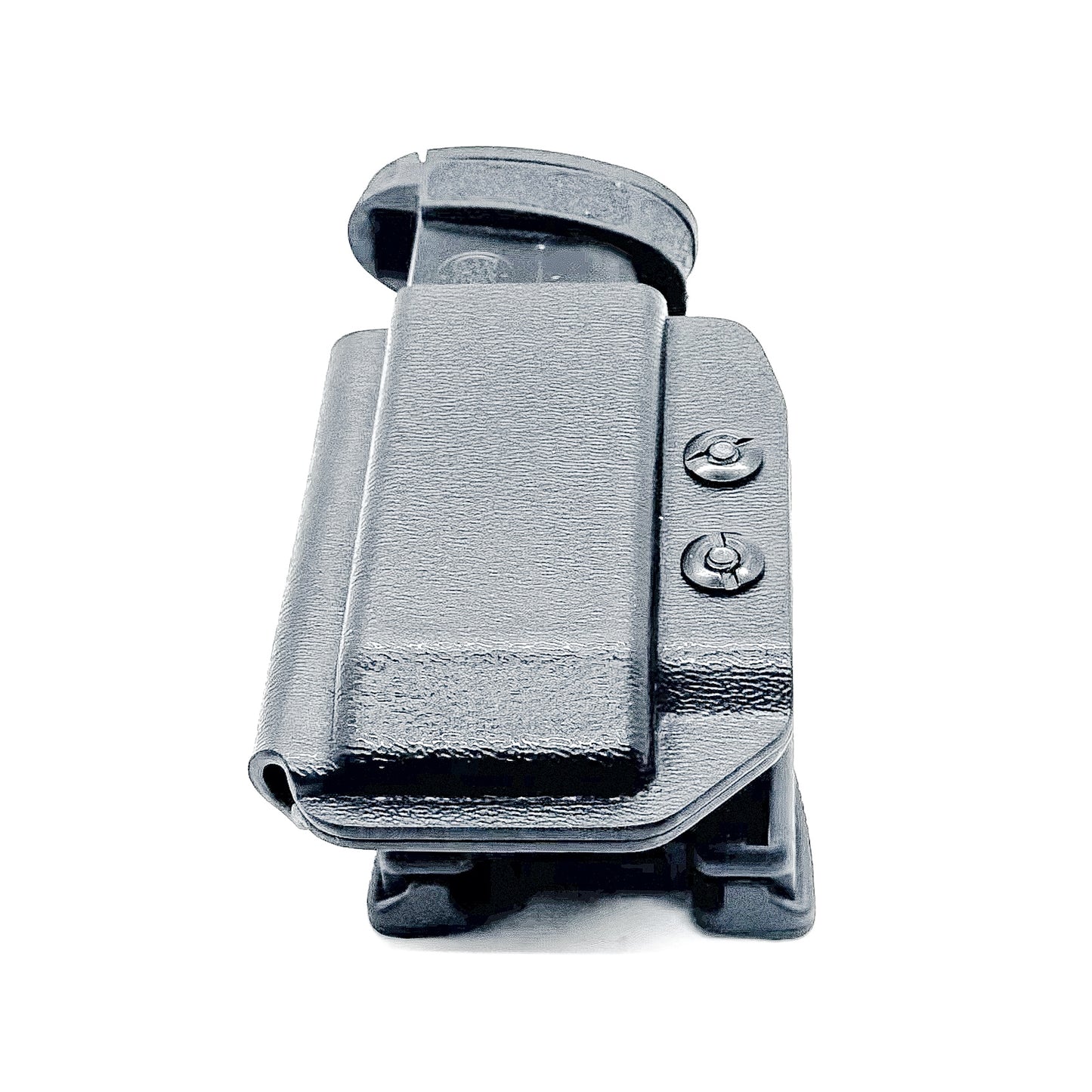 Black Kydex OWB Outside Waistband magazine carrier, holster, or pouch for the Smith & Wesson Equalizer from Four Brothers 4BROS Holsters. Made in USA
