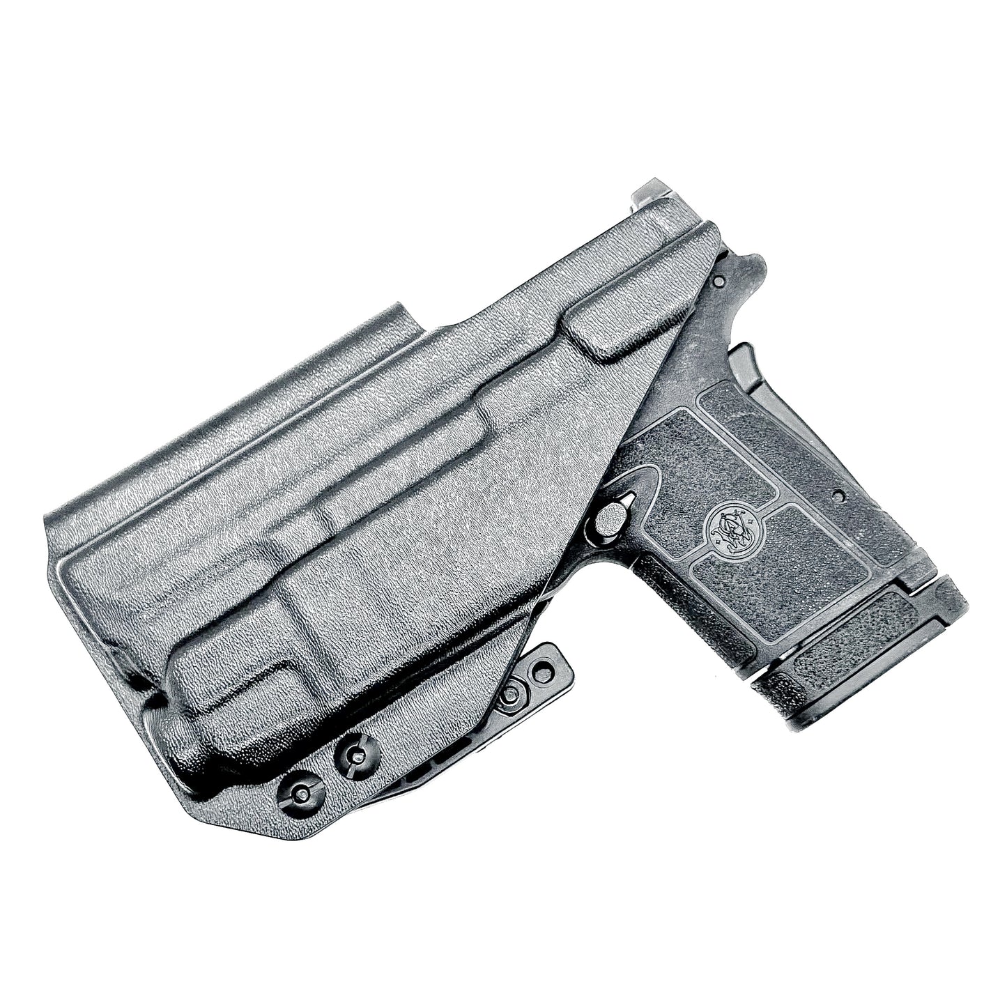 Black IWB Holster for the Smith & Wesson Equalizer with the Streamlight TLR-7 X or A with DCC Monoblock and a Modwing attached.