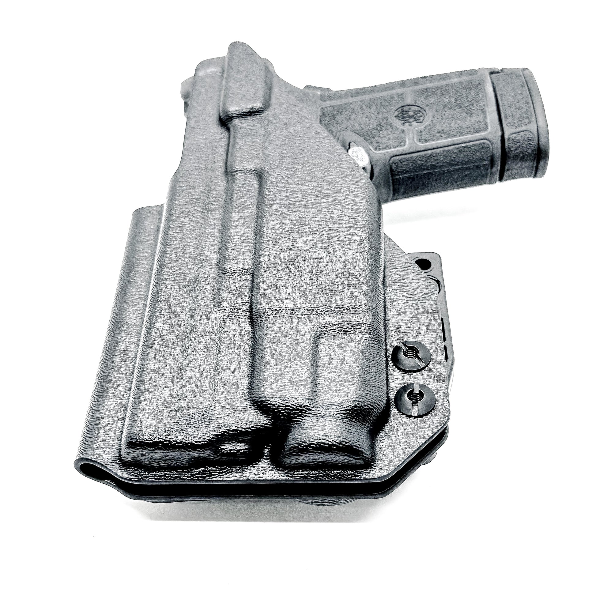 Black IWB Holster for the Smith & Wesson Equalizer with the Streamlight TLR-7 X or A with DCC Monoblock and a Modwing attached.
