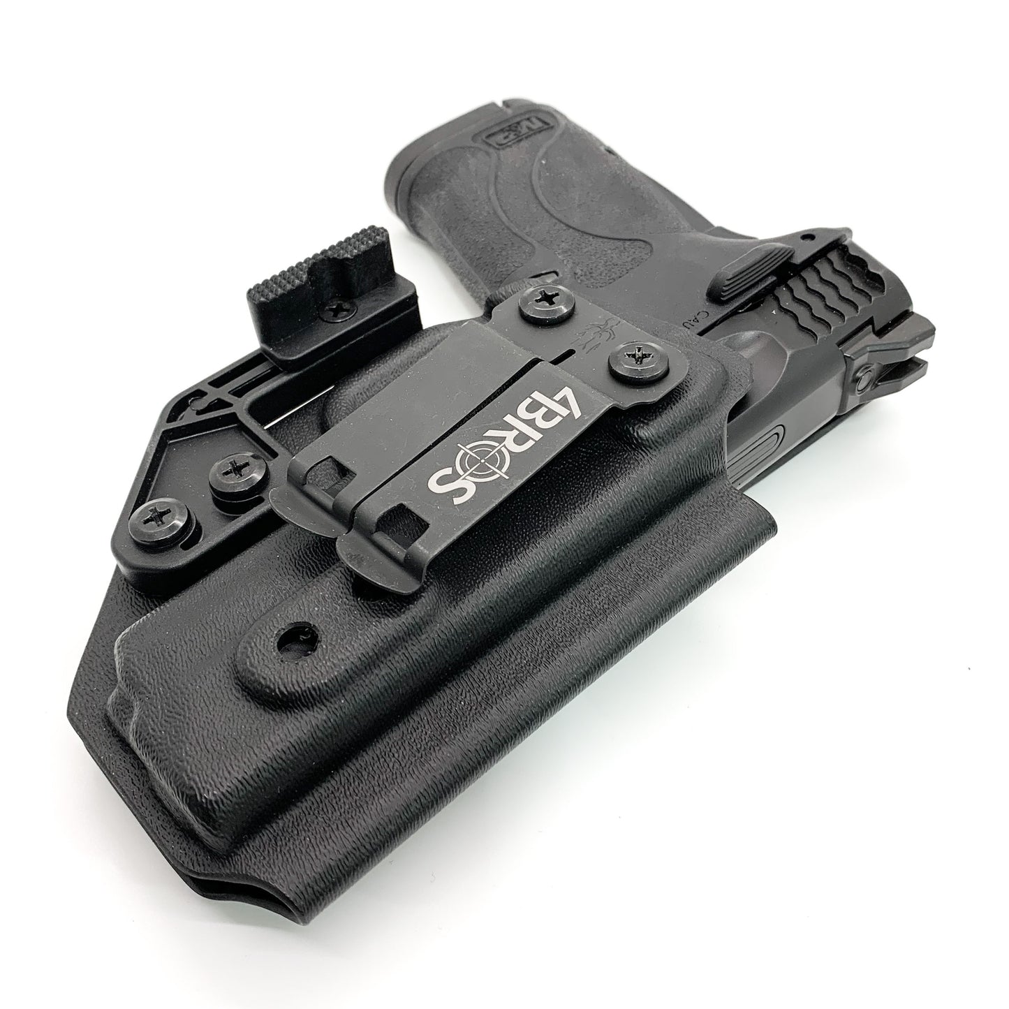 For the best IWB AIWB Inside Waistband Kydex Holster for the Smith and Wesson M&P 380 Shield EZ, shop Four Brothers 4BROS Holsters. Proudly made in the USA.