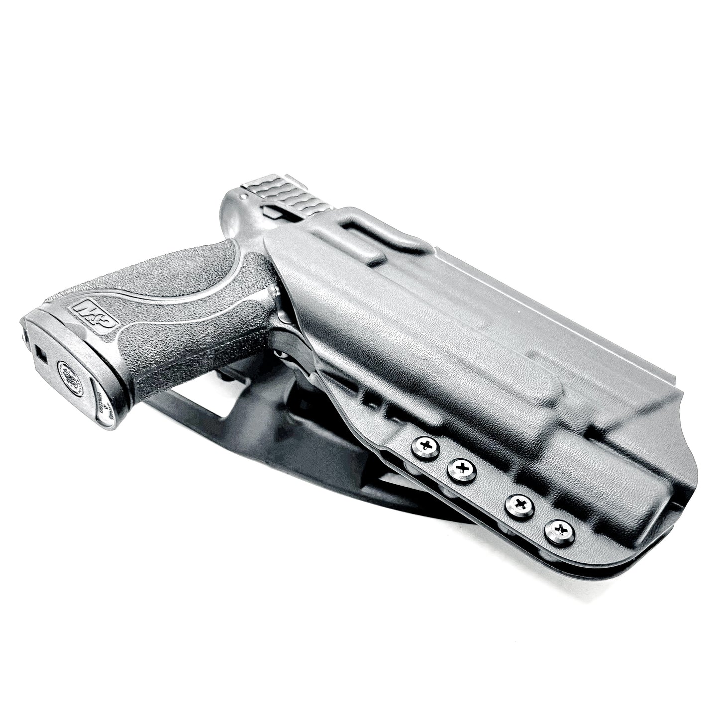 Smith & Wesson M&P 4-4.625 M2.0 & X300U Duty & Competition Holster in Black with Duty Drop attachment.