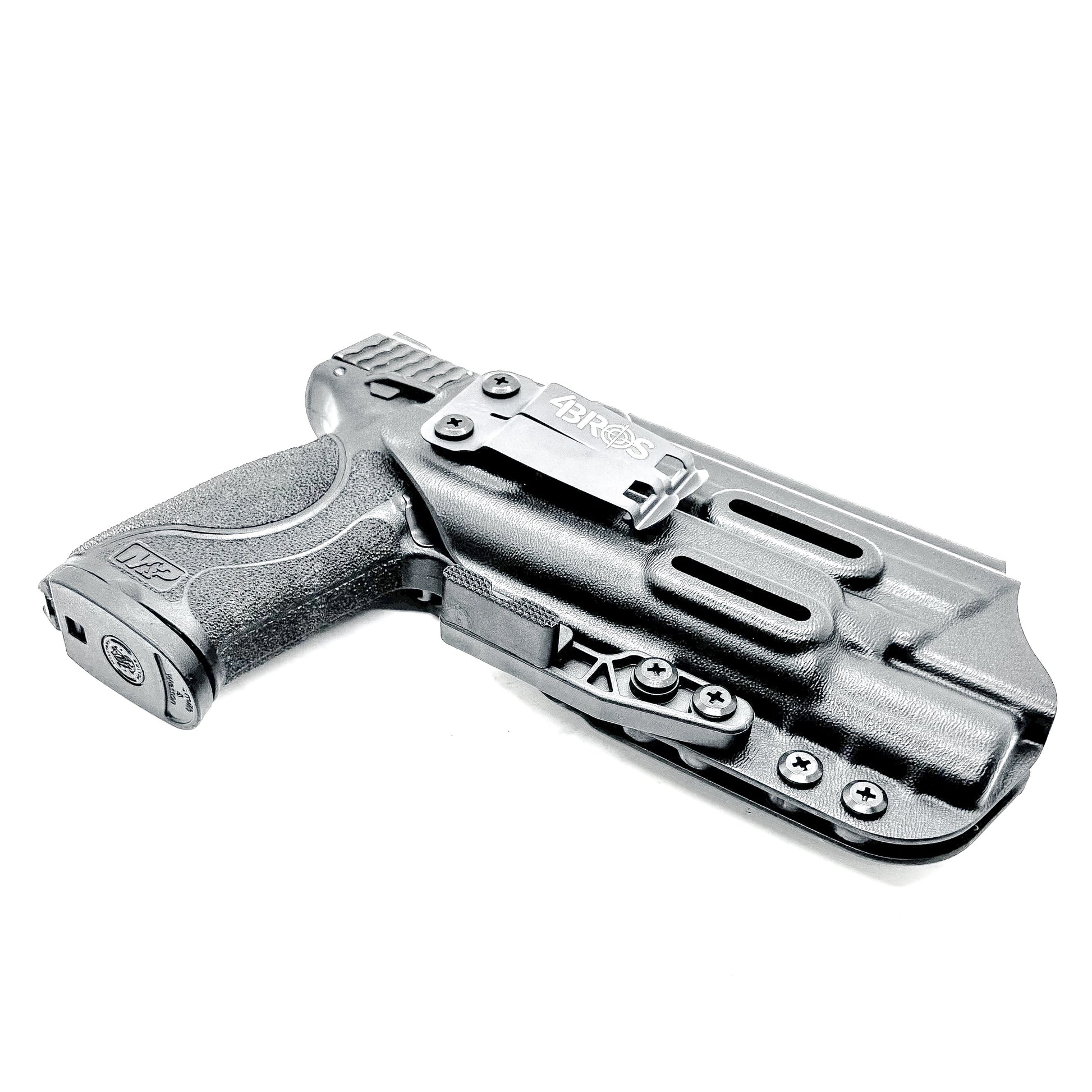 Smith & Wesson M&P 4-4.625 M2.0 & X300U Inside Waistband Holster in black with Monoblock and Modwing