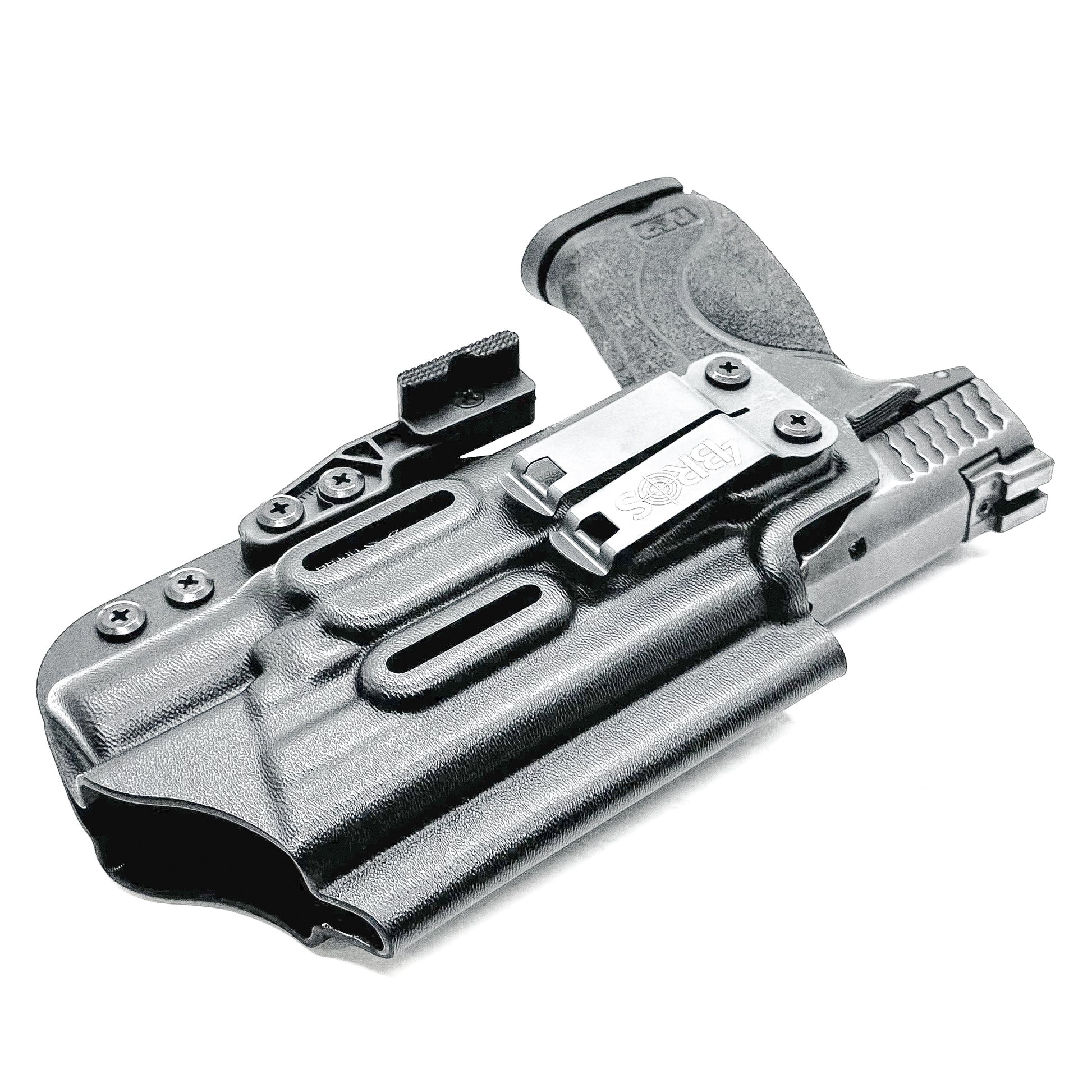 Smith & Wesson M&P 4-4.625 M2.0 & X300U Inside Waistband Holster in black with Monoblock and Modwing