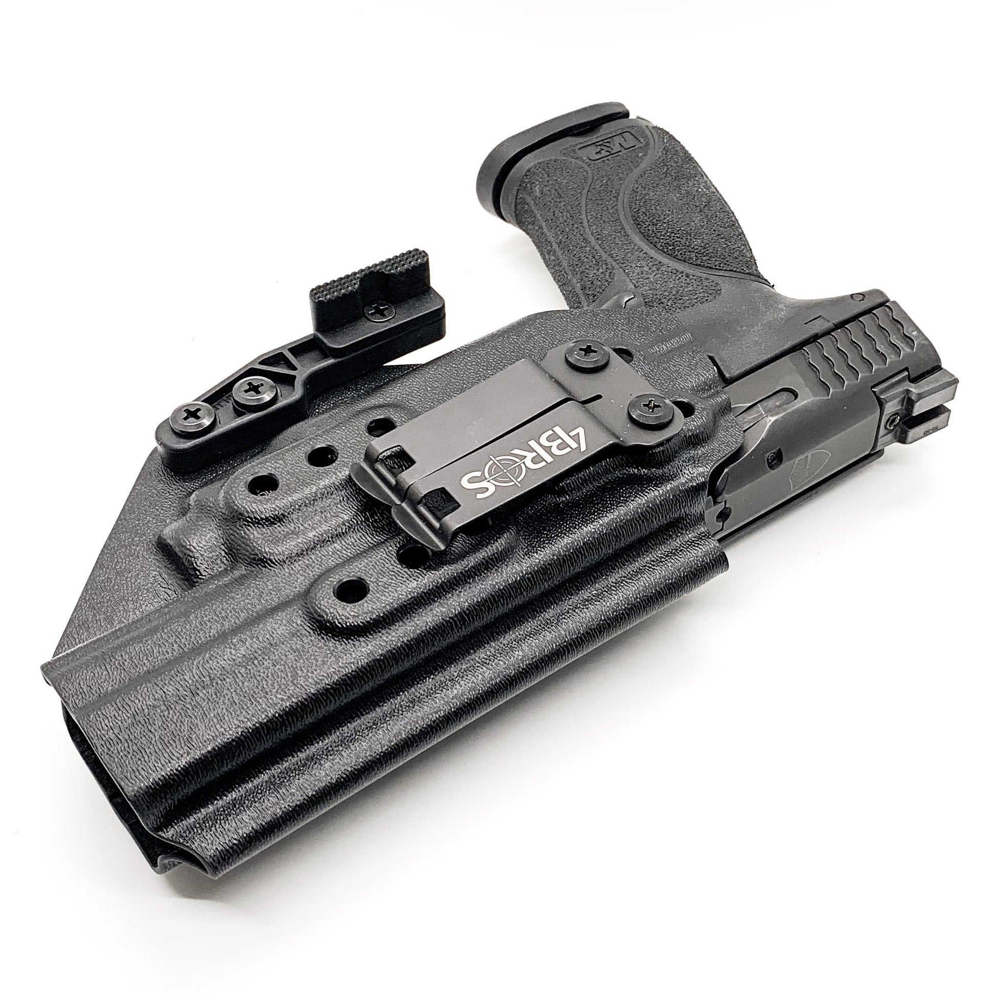 For the best IWB Kydex Inside Waistband Holster for the Smith & Wesson M&P 4" and 4.6" 10MM M2.0 pistol with thumb safety & TLR-8A, shop Four Brothers Holsters.