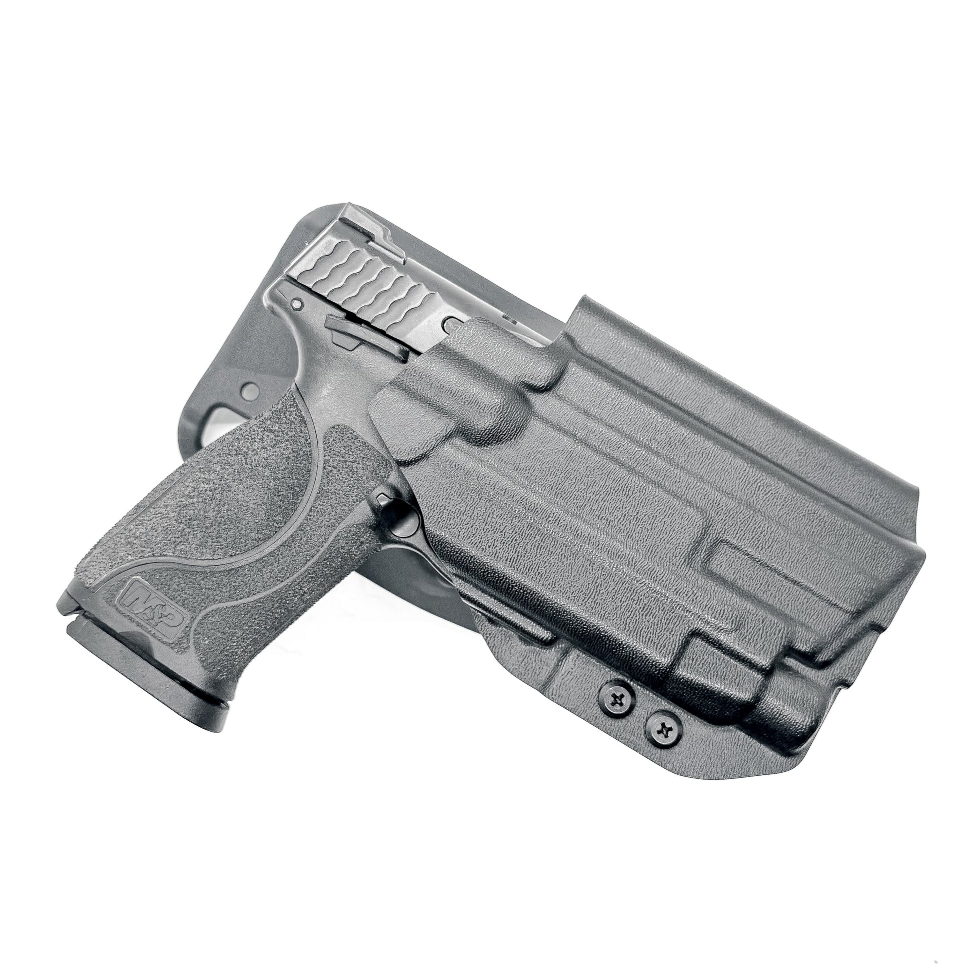 For the best OWB Smith & Wesson M&P 4" 10MM pistol & Streamlight TLR-7 HL-X, X & A Duty & Competition Style Kydex Holster, shop Four Brothers 4BROS Holsters.