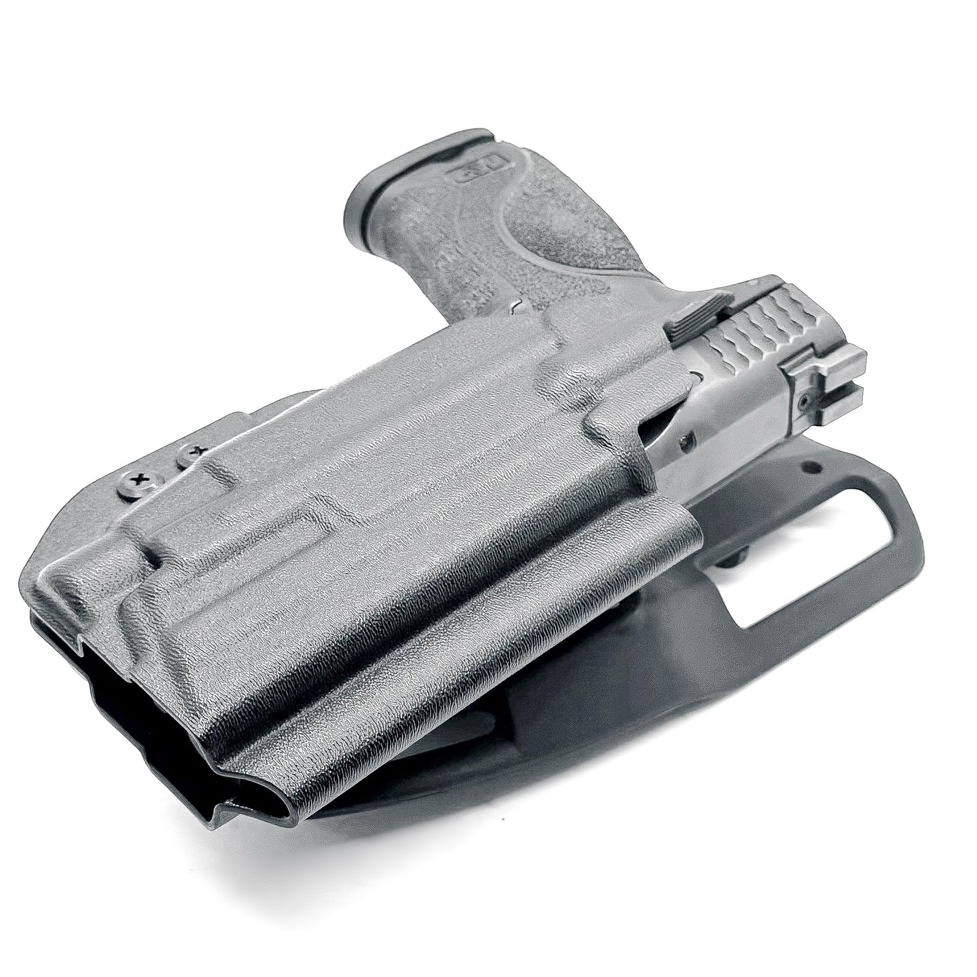 For the best OWB Smith & Wesson M&P 4" 10MM pistol & Streamlight TLR-7 HL-X, X & A Duty & Competition Style Kydex Holster, shop Four Brothers 4BROS Holsters.