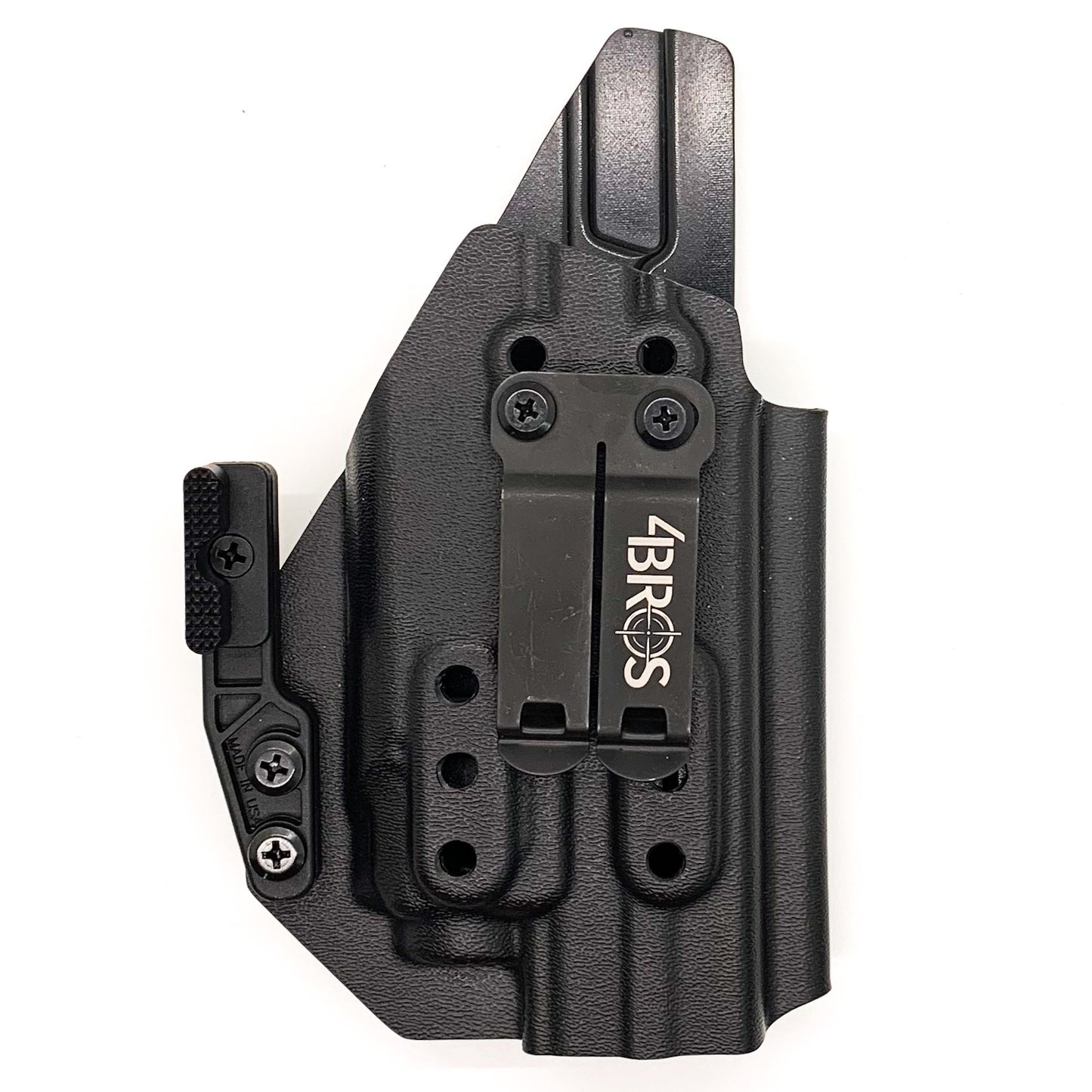 For the best IWB Kydex Inside Waistband Holster for the Smith & Wesson M&P 4" 10MM M2.0 with thumb safety & Streamlight TLR-8A, shop Four Brothers Holsters.
