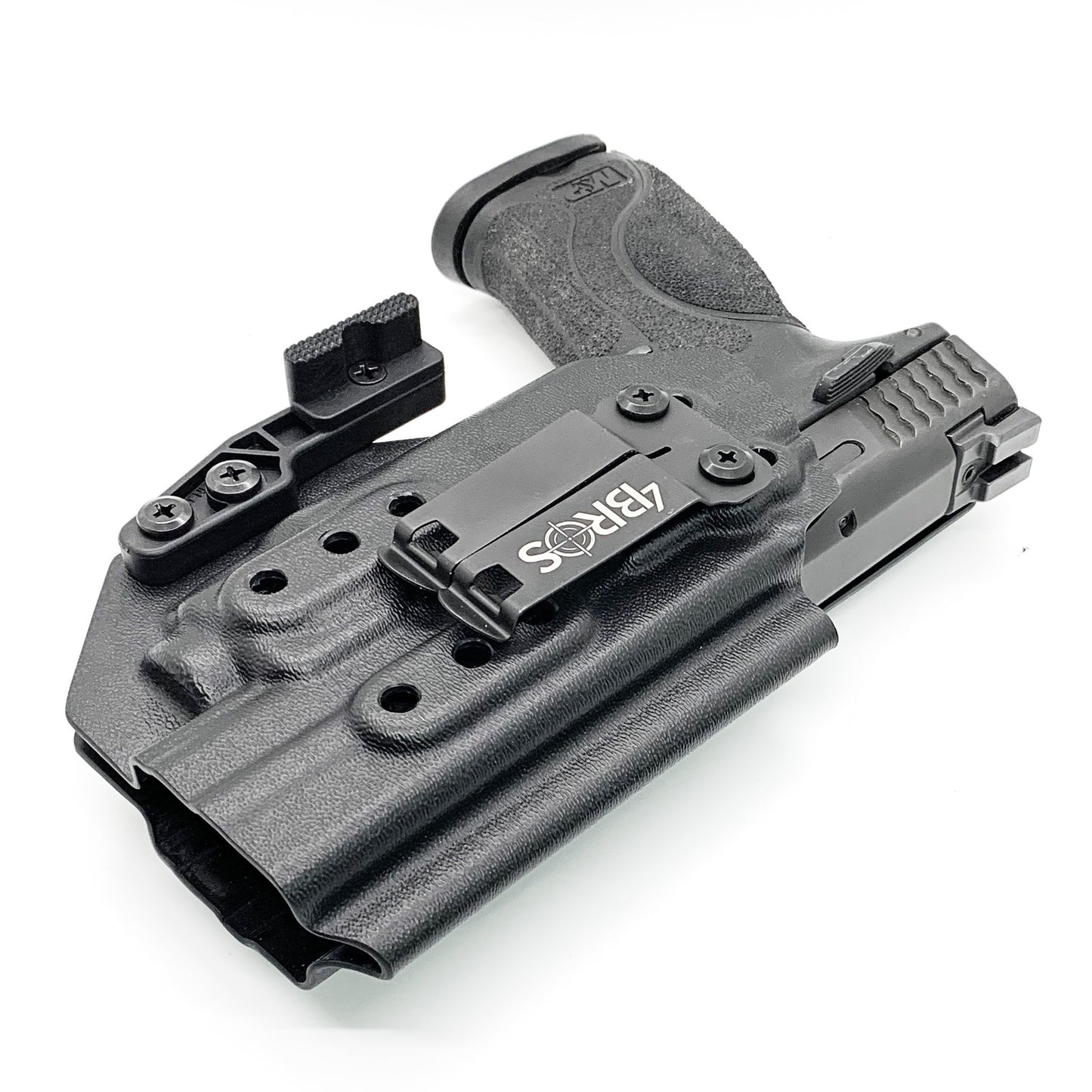 For the best IWB Kydex Inside Waistband Holster for the Smith & Wesson M&P 4" 10MM M2.0 with thumb safety & Streamlight TLR-8A, shop Four Brothers Holsters.
