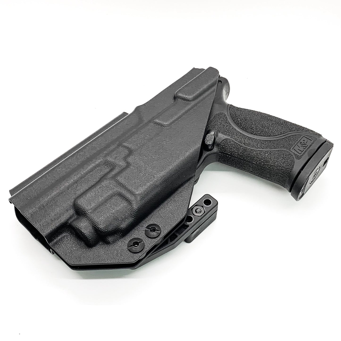 For the best IWB Kydex Inside Waistband Holster for the Smith & Wesson M&P 4" 10MM M2.0 with thumb safety & Streamlight TLR-8A, shop Four Brothers Holsters.