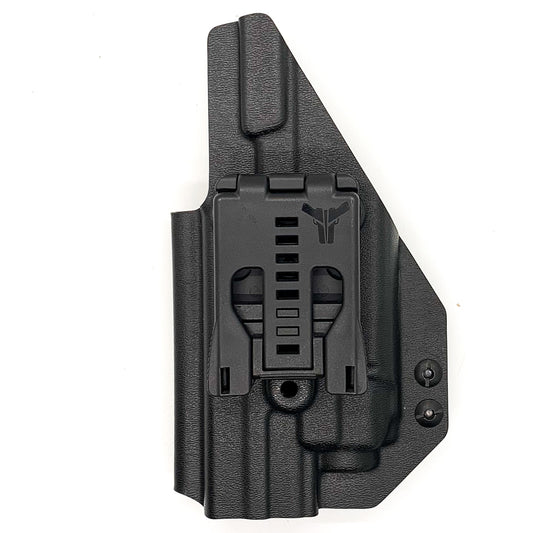 For the best Outside Waistband OWB Holster for the Smith & Wesson M&P 4" 10mm M2.0 pistol with thumb safety & Streamlight TLR-8A shop Four Brothers Holsters.