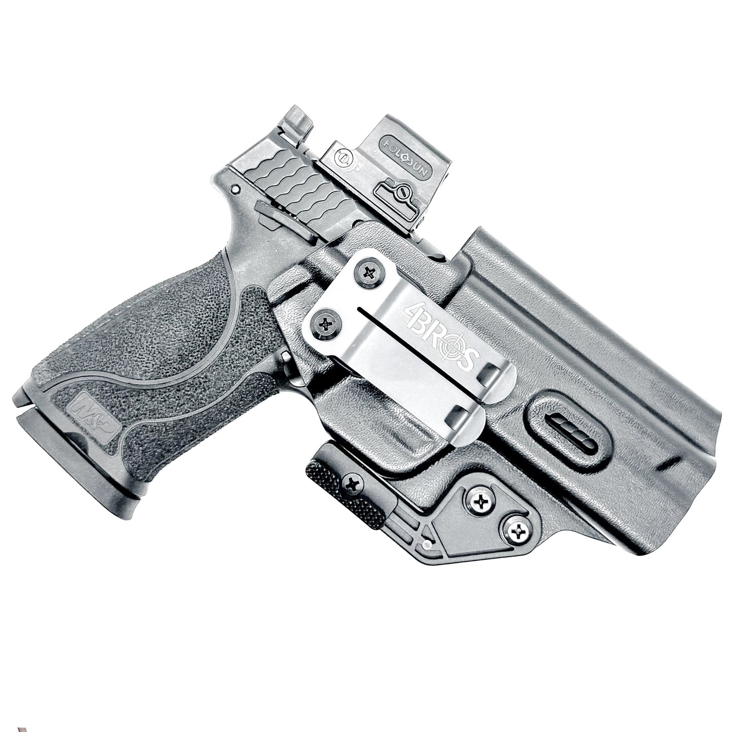 Smith & Wesson M&P 4" & 4.6" 10MM M2.0 IWB Holster from Four Brothers in black with Monoblock and Modwing