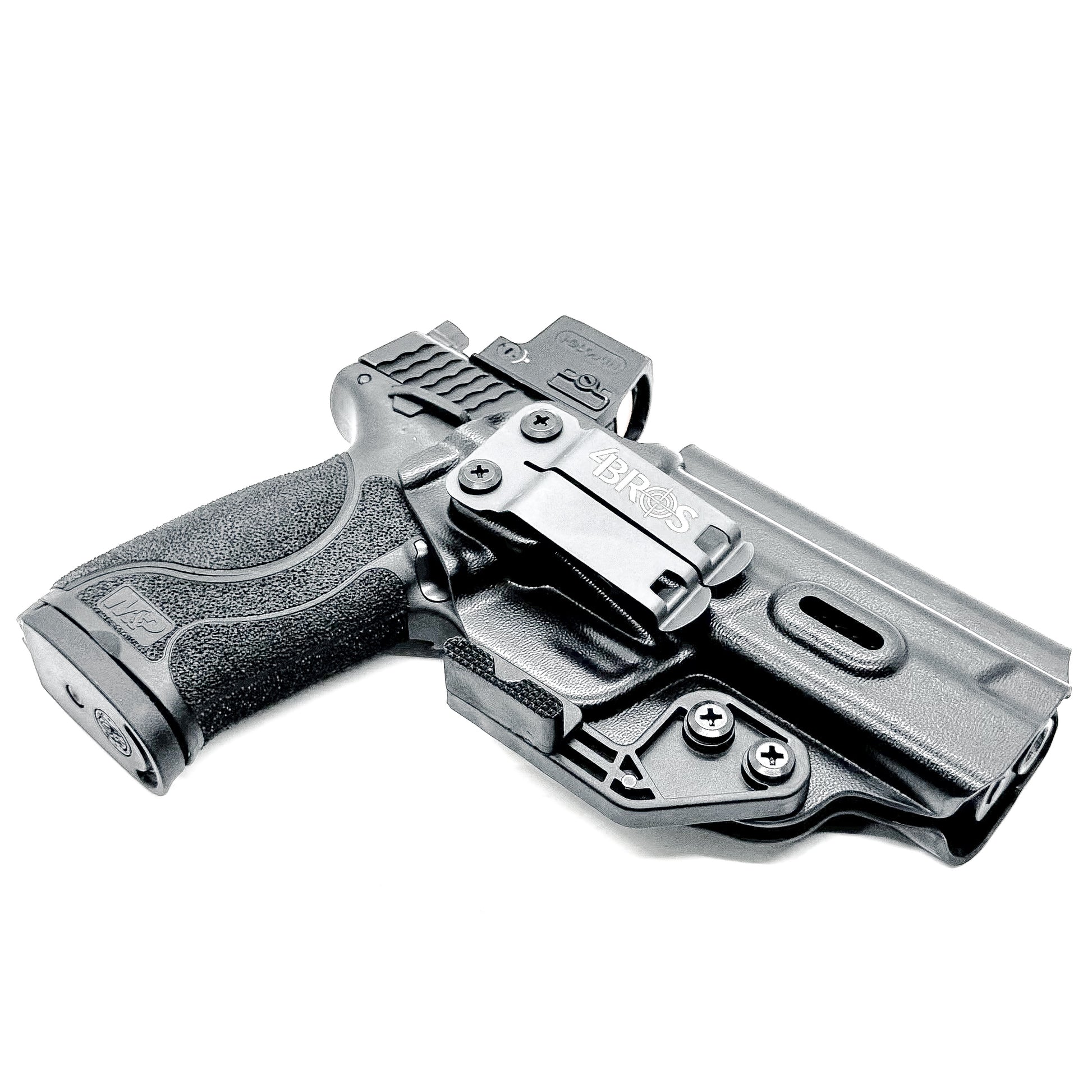 Smith & Wesson M&P 4" & 4.6" 10MM M2.0 IWB Holster from Four Brothers in black with Monoblock and Modwing