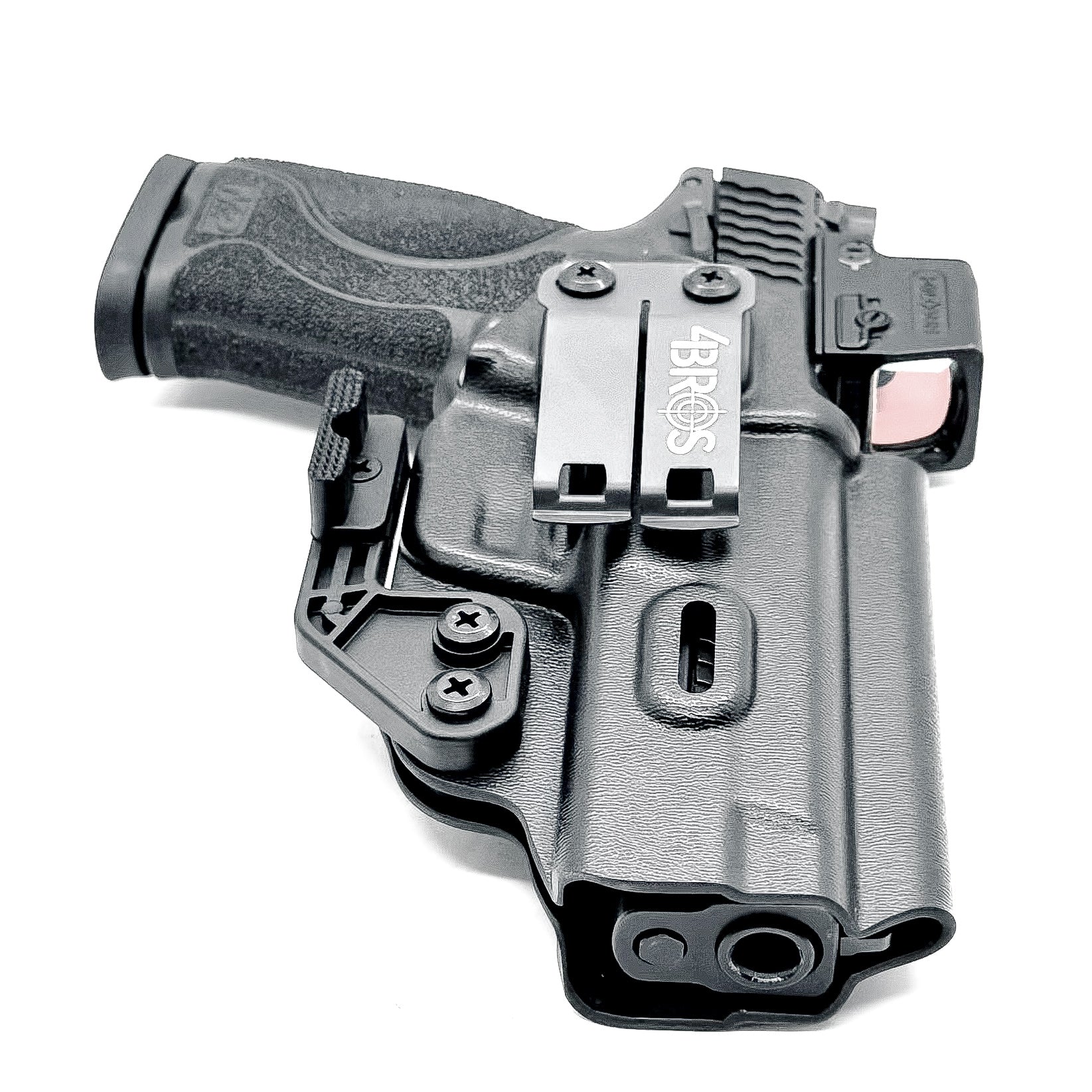 Smith & Wesson M&P 4" & 4.6" 10MM M2.0 IWB Holster from Four Brothers in black with Monoblock and Modwing