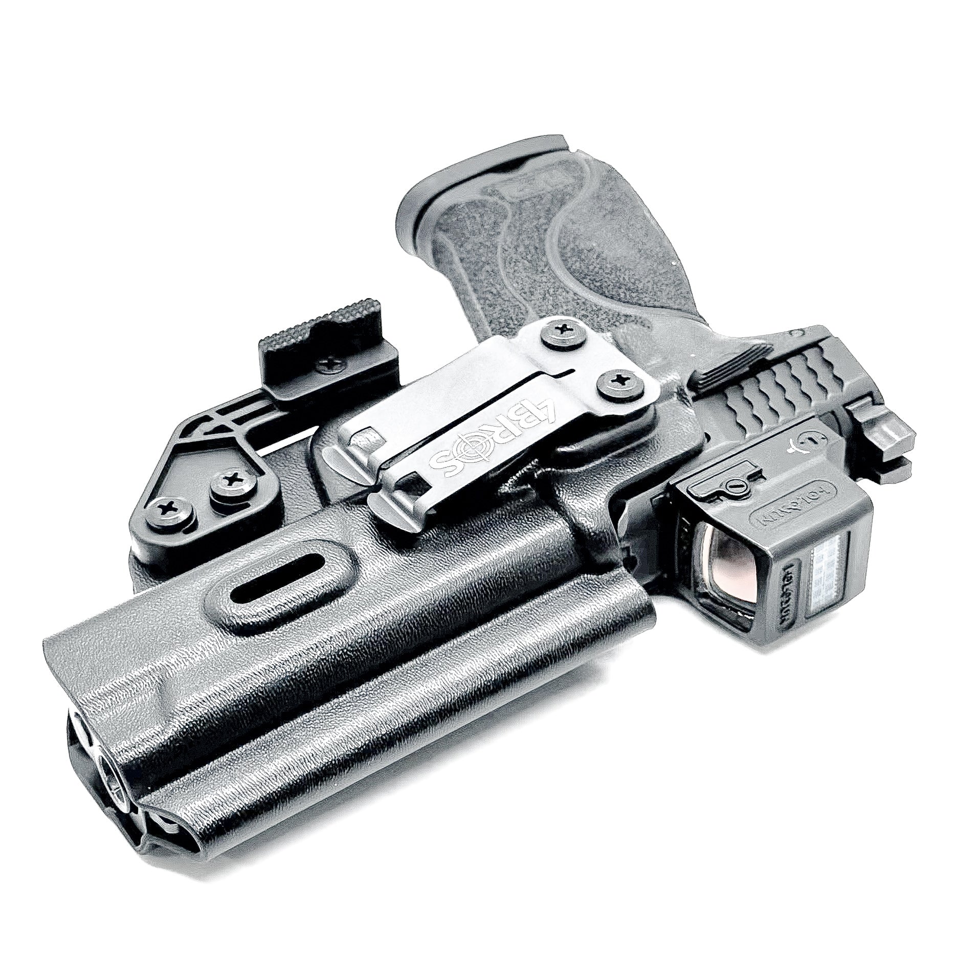 Smith & Wesson M&P 4" & 4.6" 10MM M2.0 IWB Holster from Four Brothers in black with Monoblock and Modwing