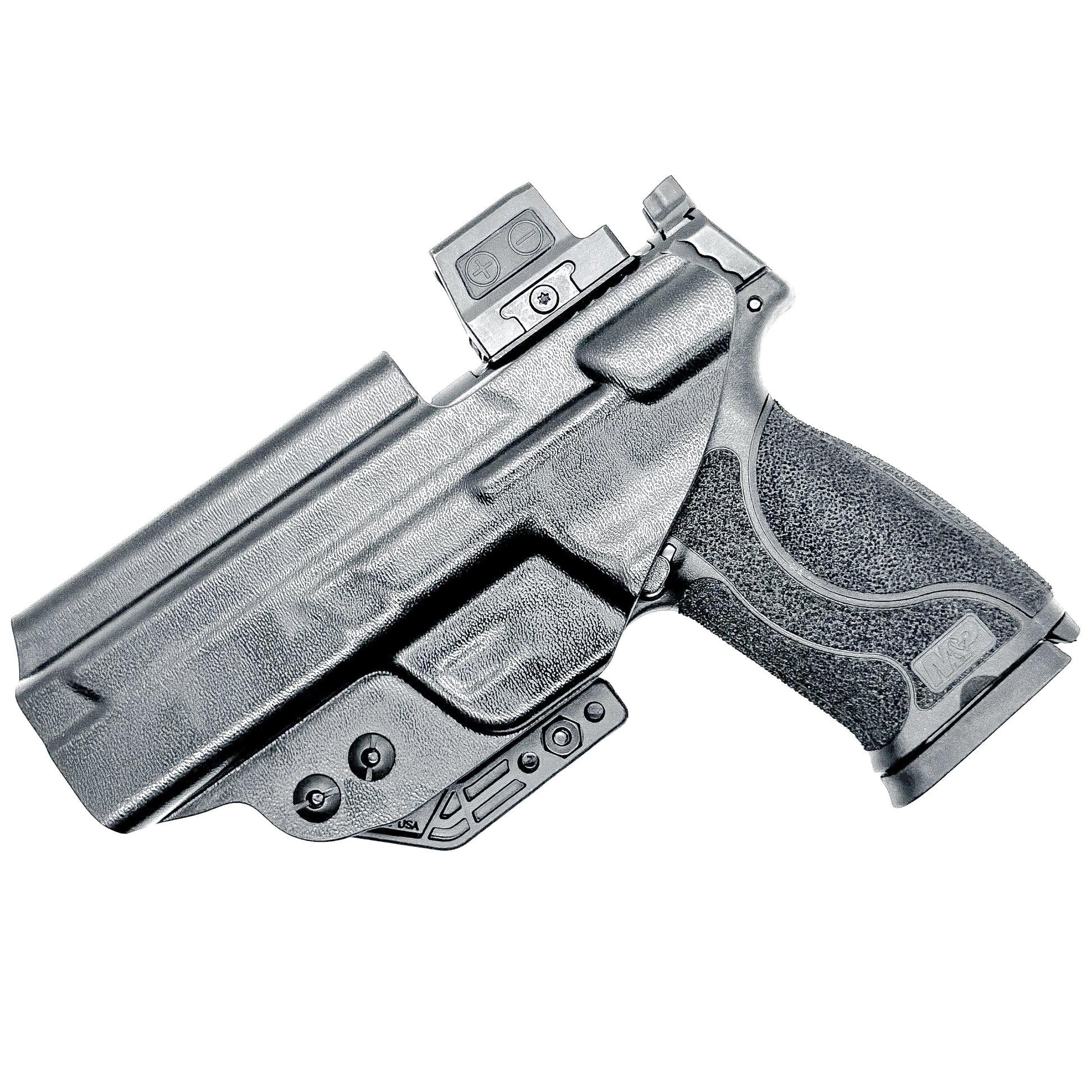 Smith & Wesson M&P 4" & 4.6" 10MM M2.0 IWB Holster from Four Brothers in black with Monoblock and Modwing