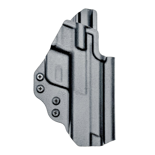 Smith & Wesson M&P 4 & 4.6 10MM M2.0 OWB Holster from Four Brothers in Black with 4Bros 1.5" Belt Slide.