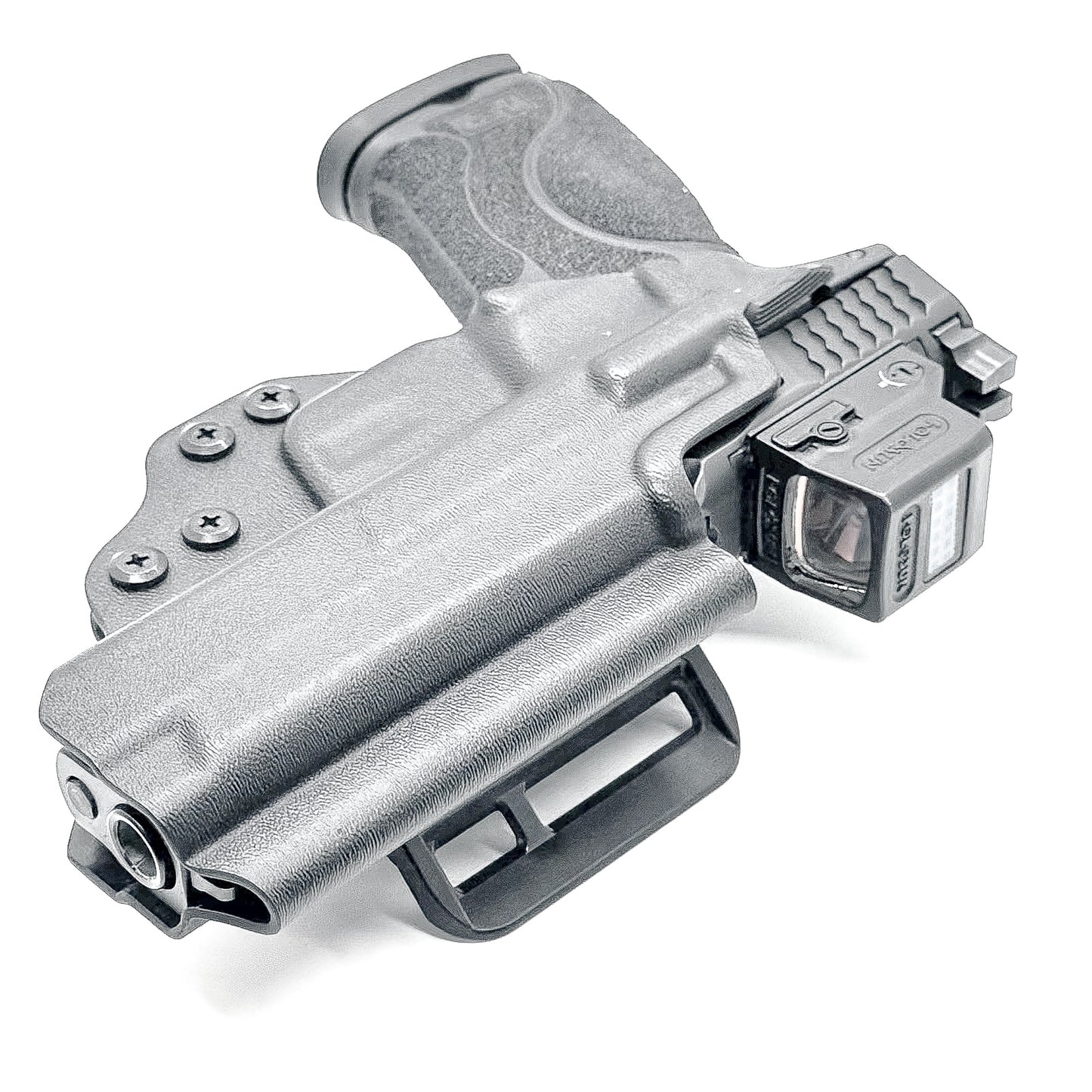Smith & Wesson M&P 4 & 4.6 10MM M2.0 OWB Holster from Four Brothers in Black with 4Bros 1.5" Belt Slide.