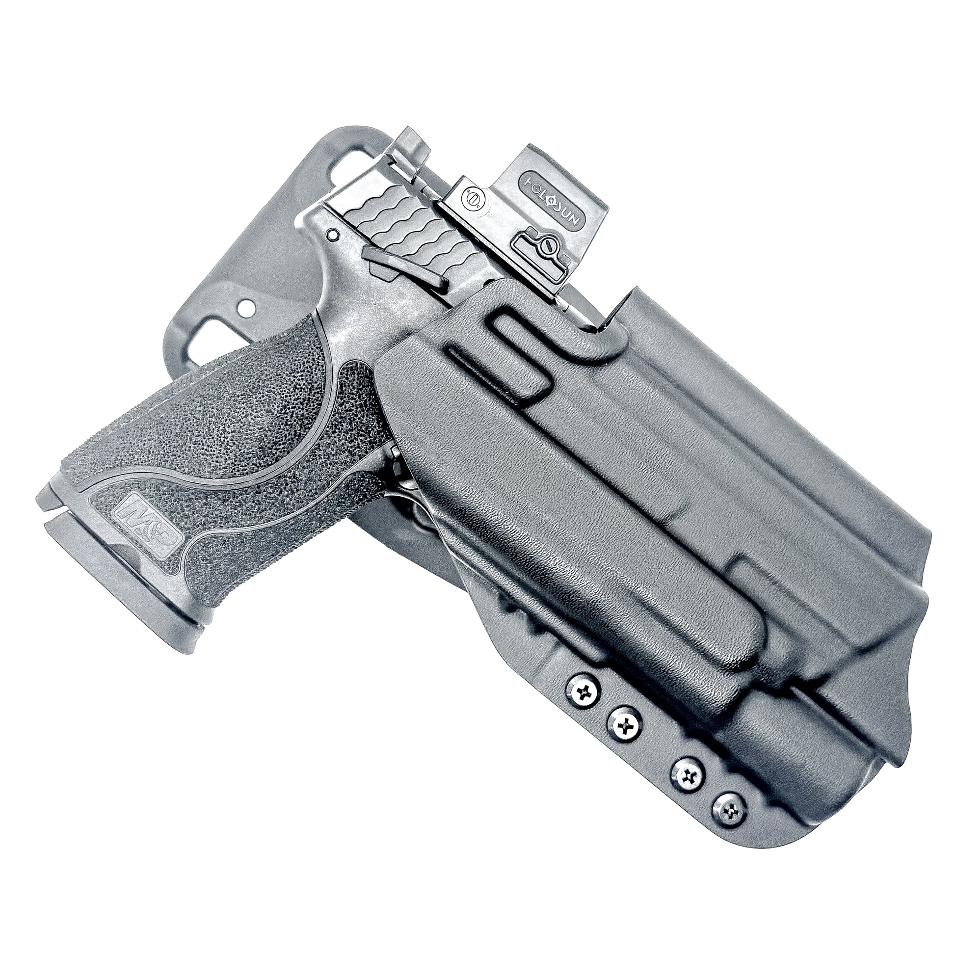 Smith & Wesson M&P 4 & 4.6 10MM M2.0 & X300U Duty & Competition Holster in black with Duty Drop attachment.