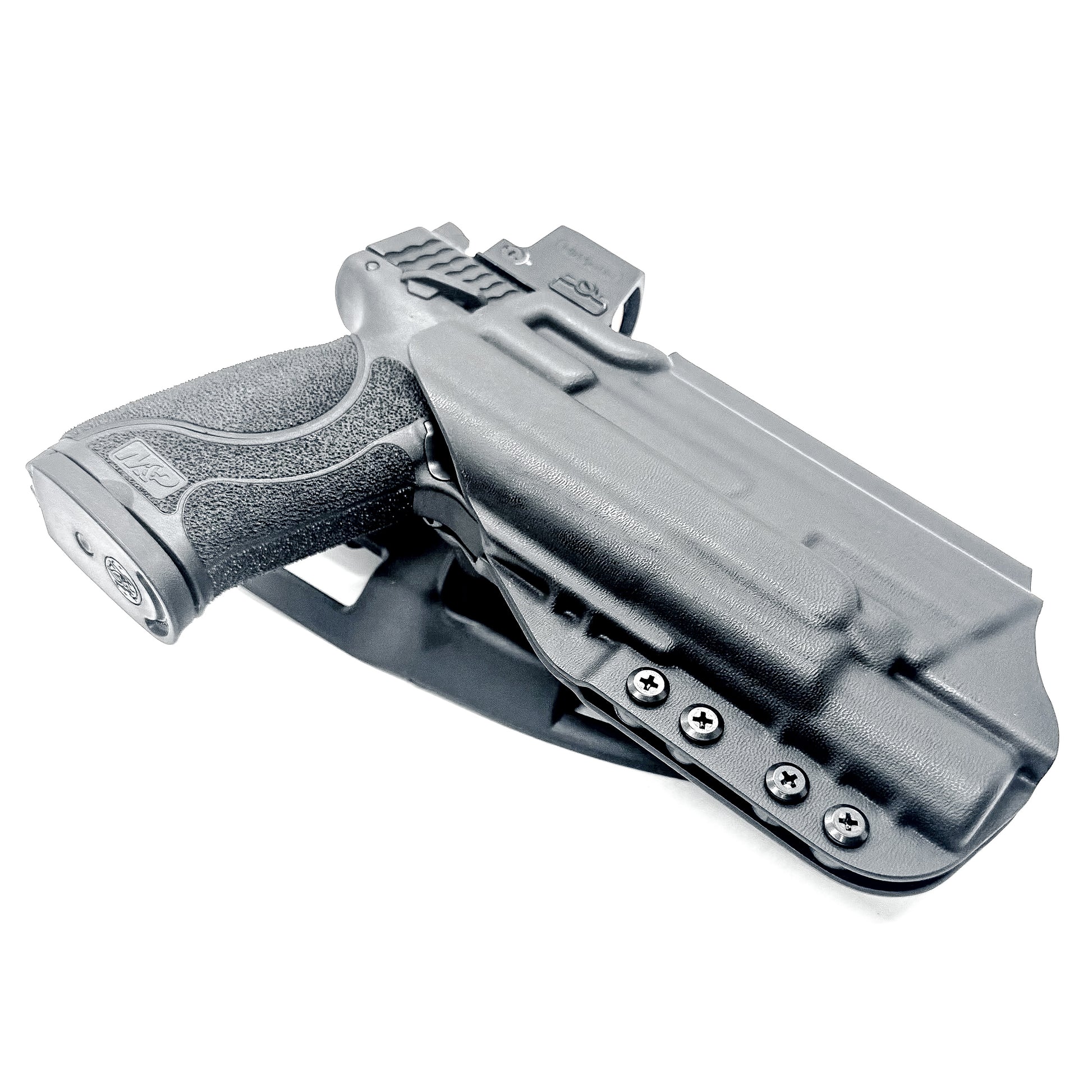 Smith & Wesson M&P 4 & 4.6 10MM M2.0 & X300U Duty & Competition Holster in black with Duty Drop attachment.