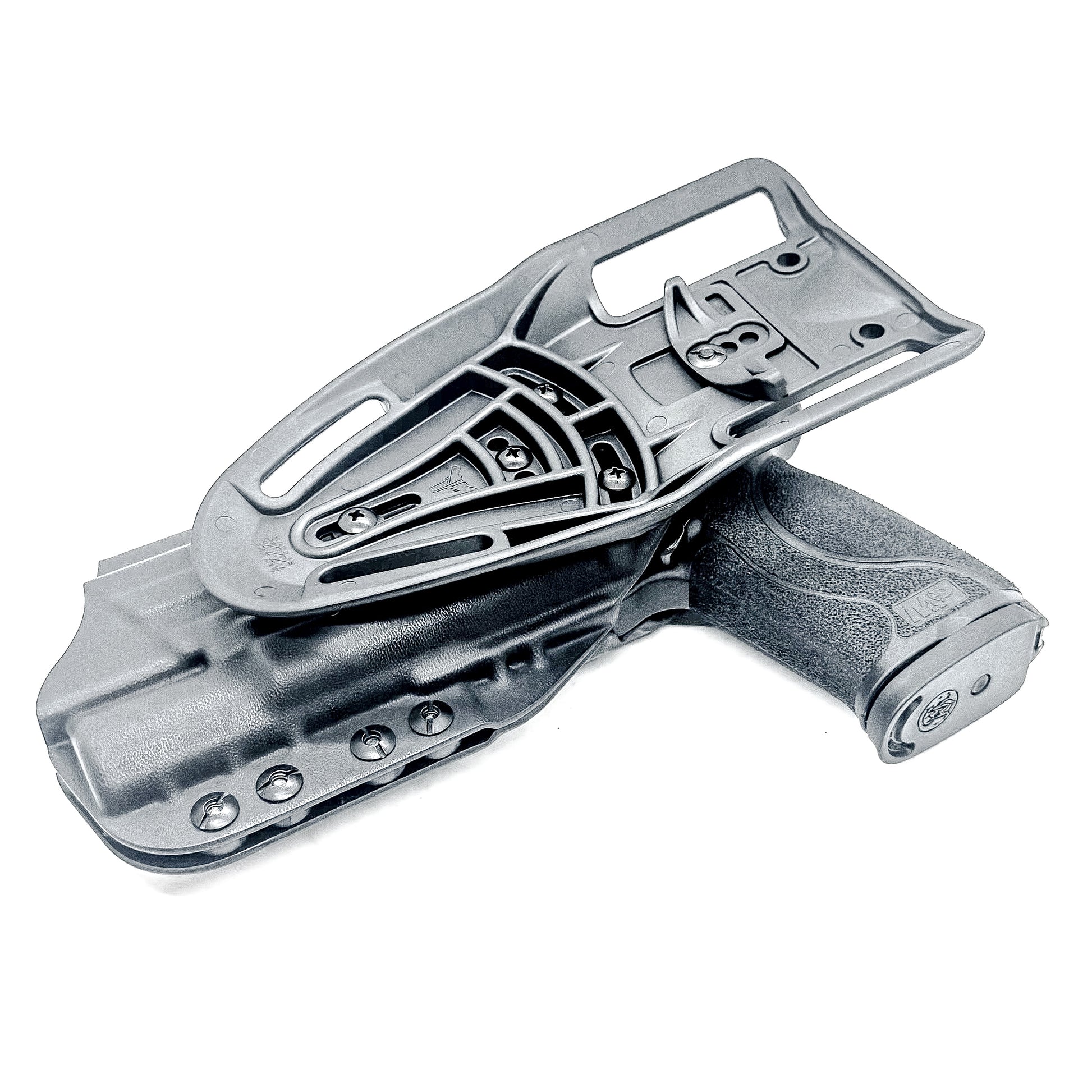 Smith & Wesson M&P 4 & 4.6 10MM M2.0 & X300U Duty & Competition Holster in black with Duty Drop attachment.