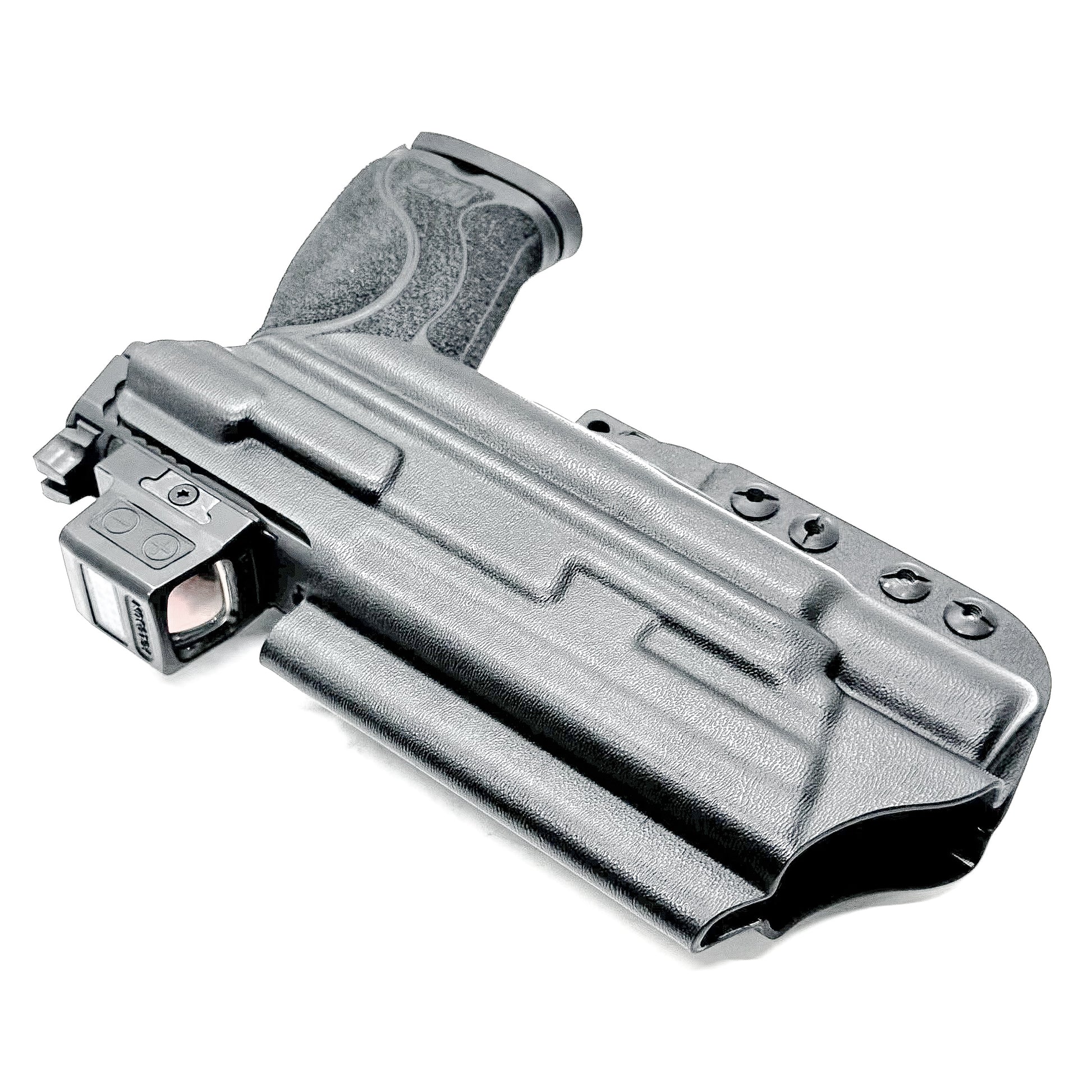 Black Inside Waistband Holster for the Smith & Wesson M&P 4 & 4.6 10MM M2.0 & X300U with monoblock and modwing.