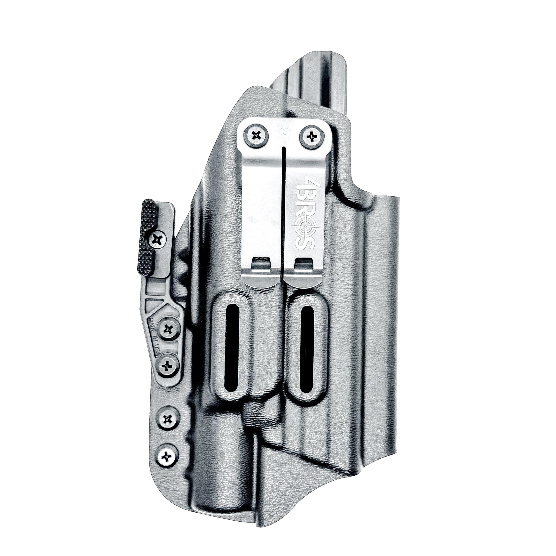 Black Inside Waistband Holster for the Smith & Wesson M&P 4 & 4.6 10MM M2.0 & X300U with monoblock and modwing.