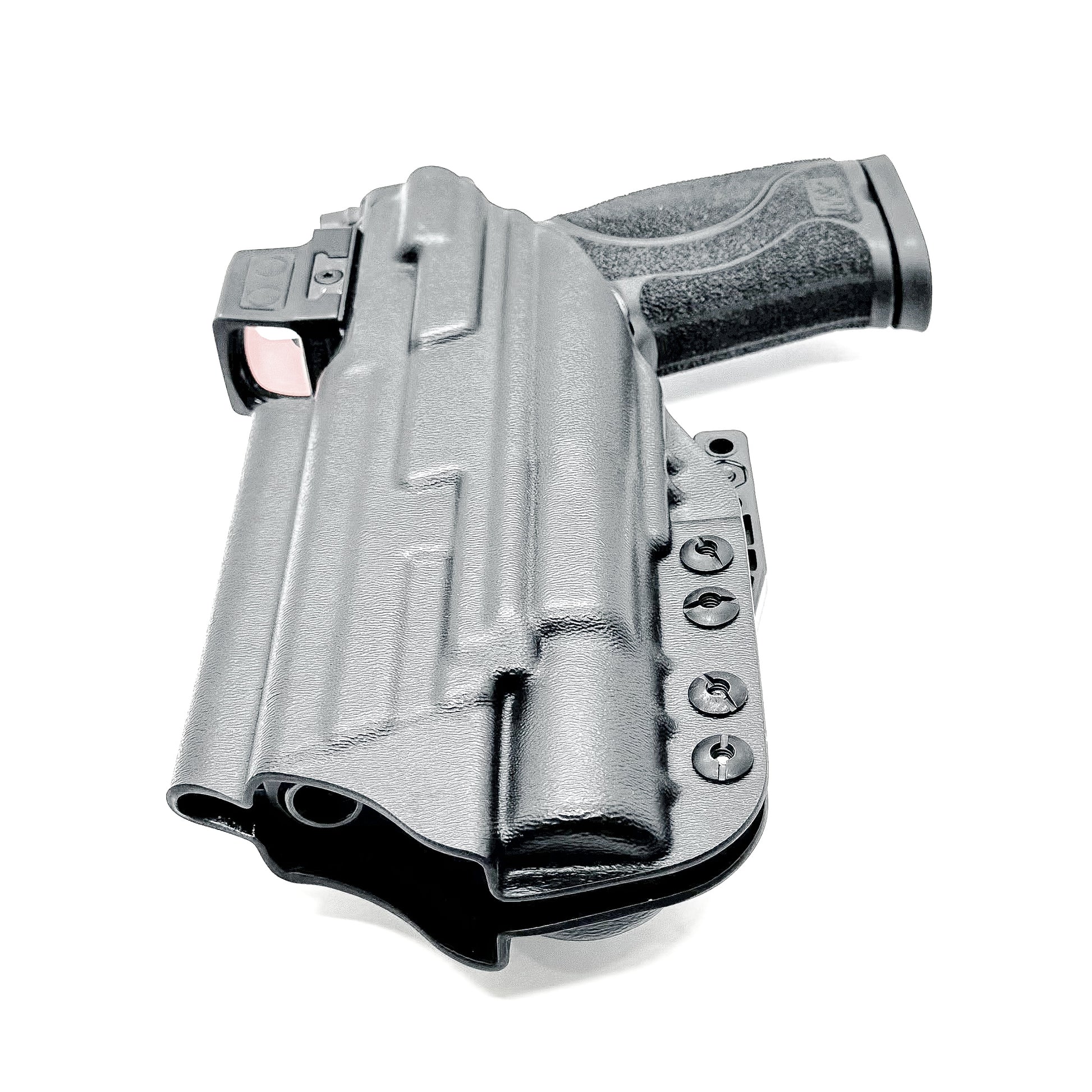 Black Inside Waistband Holster for the Smith & Wesson M&P 4 & 4.6 10MM M2.0 & X300U with monoblock and modwing.