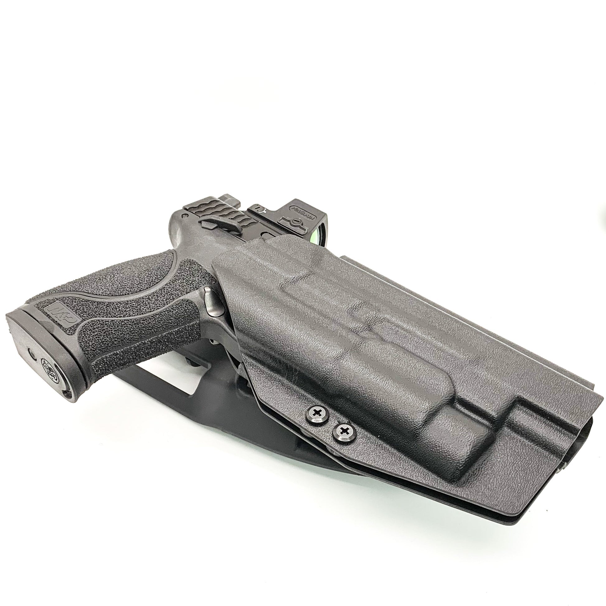 For the best OWB S&W Performance Center M&P M2.0 5.6" 10MM with thumb safety & Streamlight TLR-1 HL Duty & Competition Holster, shop Four Brothers Holsters.
