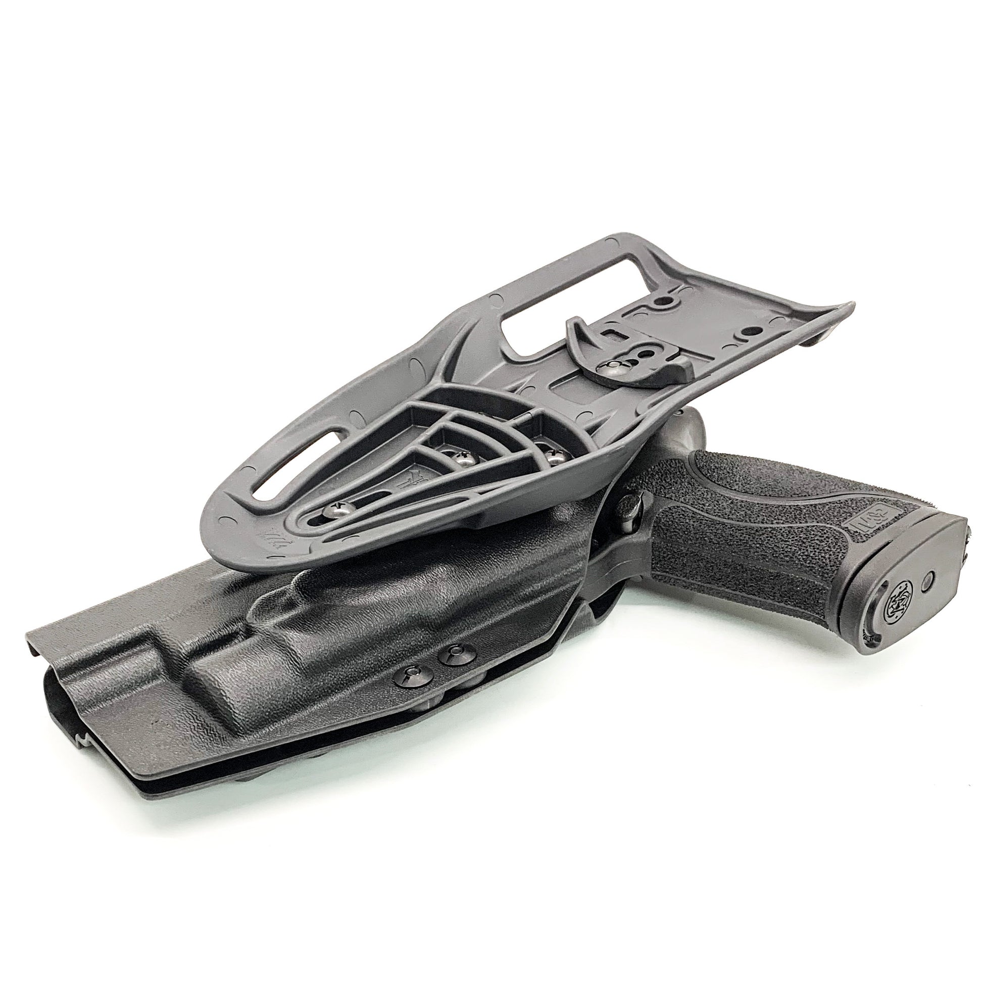 For the best OWB S&W Performance Center M&P M2.0 5.6" 10MM with thumb safety & Streamlight TLR-1 HL Duty & Competition Holster, shop Four Brothers Holsters.