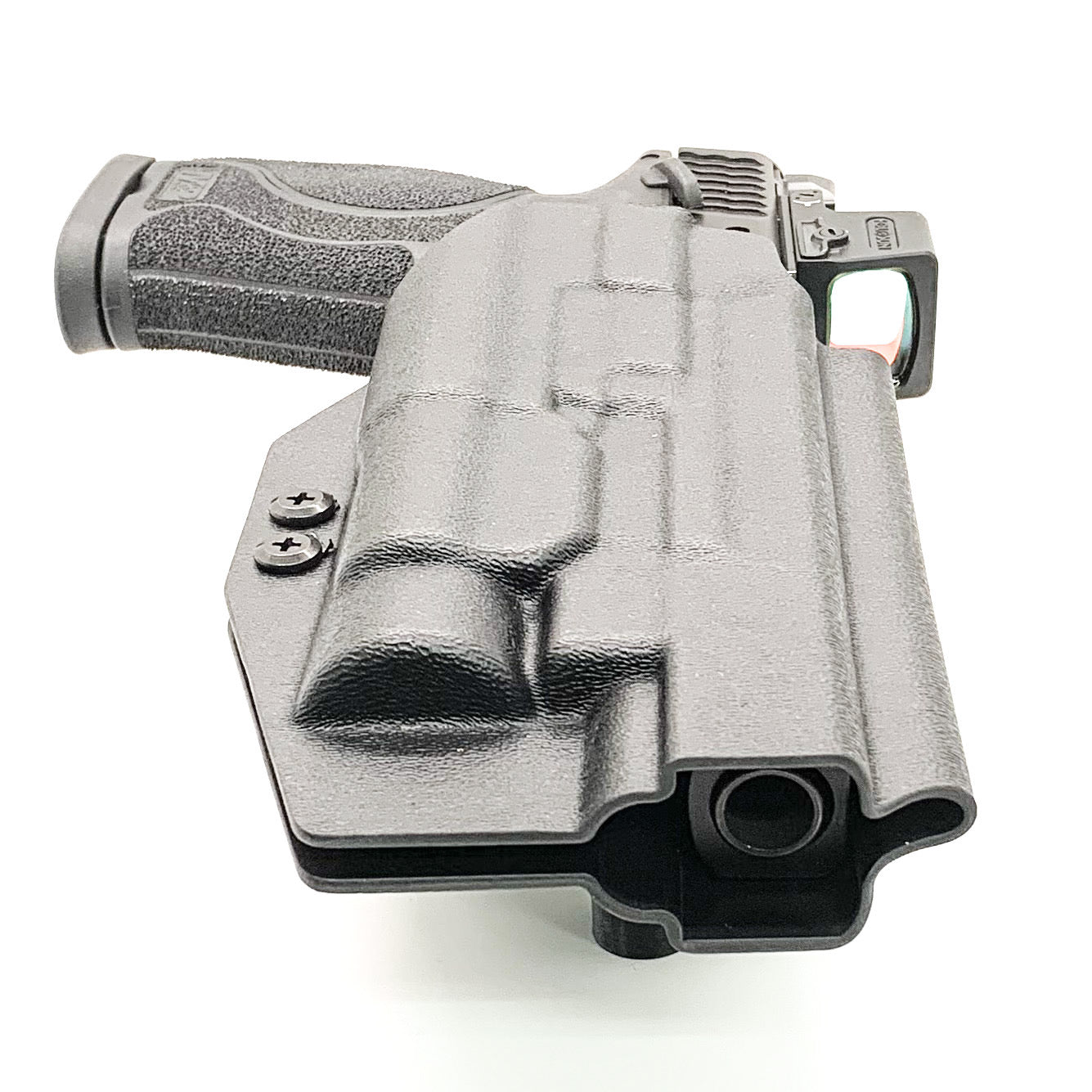 For the best OWB S&W Performance Center M&P M2.0 5.6" 10MM with thumb safety & Streamlight TLR-1 HL Duty & Competition Holster, shop Four Brothers Holsters.