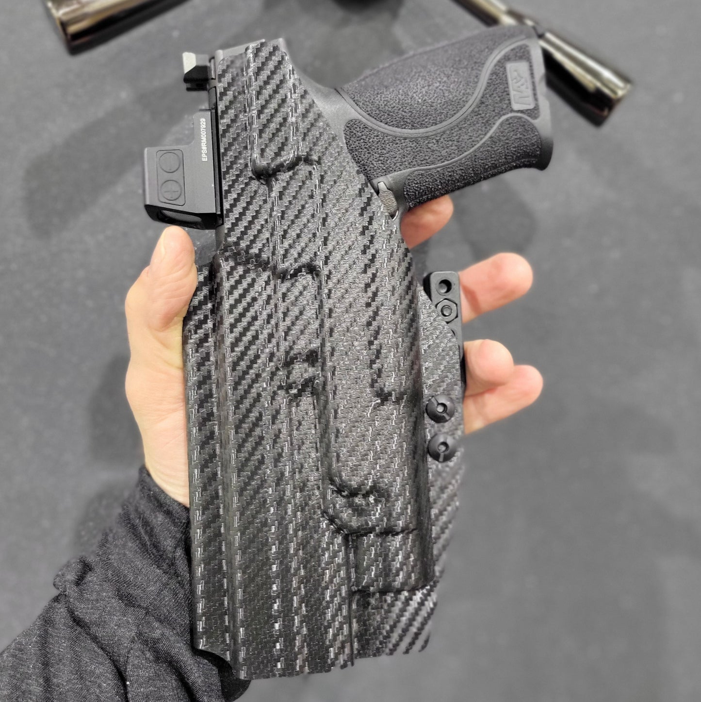 For the Best IWB AIWB Holster for the Smith and Wesson M&P 5.6" Performance Center 10MM M2.0 pistol with thumb safety & TLR-1, shop Four Brothers Holsters.