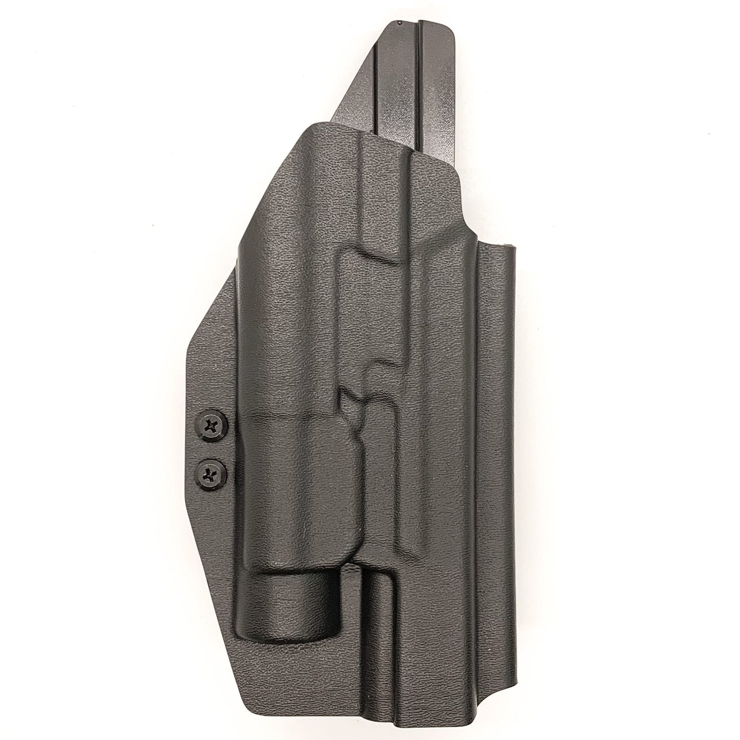 For the best Outside Waistband Holster for the Smith & Wesson M&P 10mm 5.6" Performance Center M2.0 pistol & thumb safety & TLR-1 shop Four Brothers Holsters.