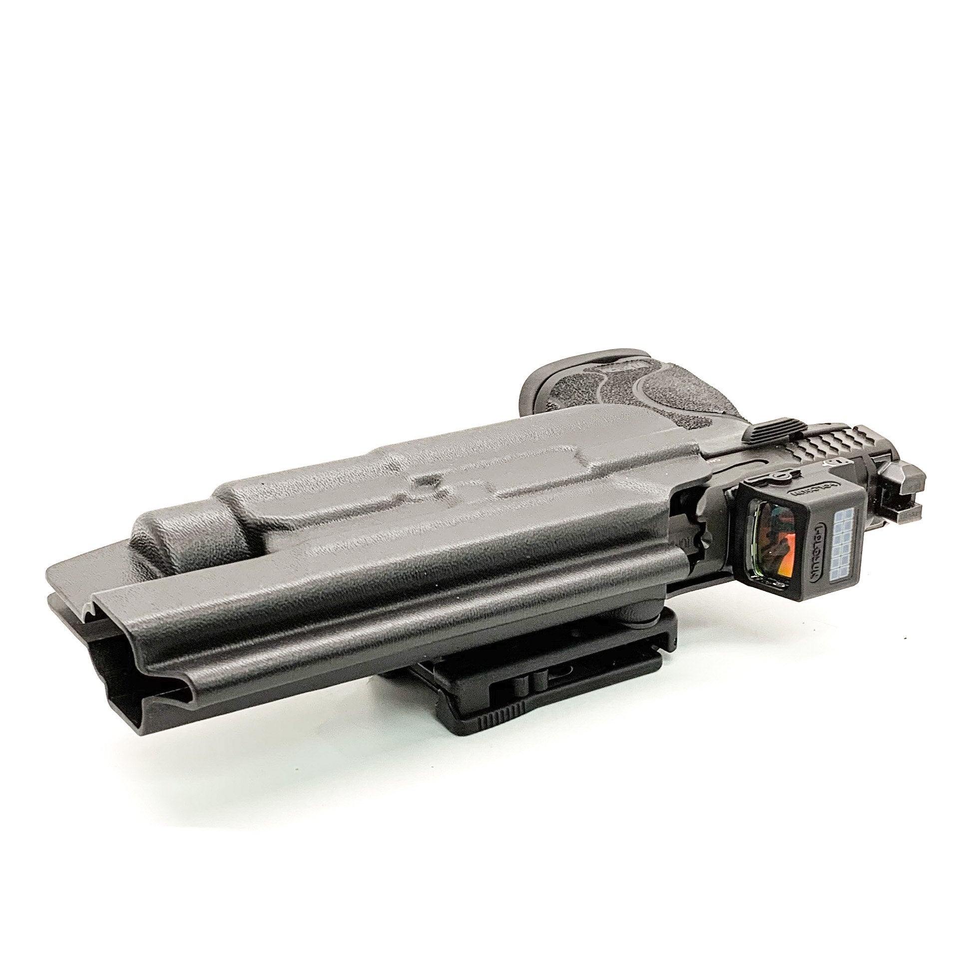 For the best Outside Waistband Holster for the Smith & Wesson M&P 10mm 5.6" Performance Center M2.0 pistol & thumb safety & TLR-1 shop Four Brothers Holsters.