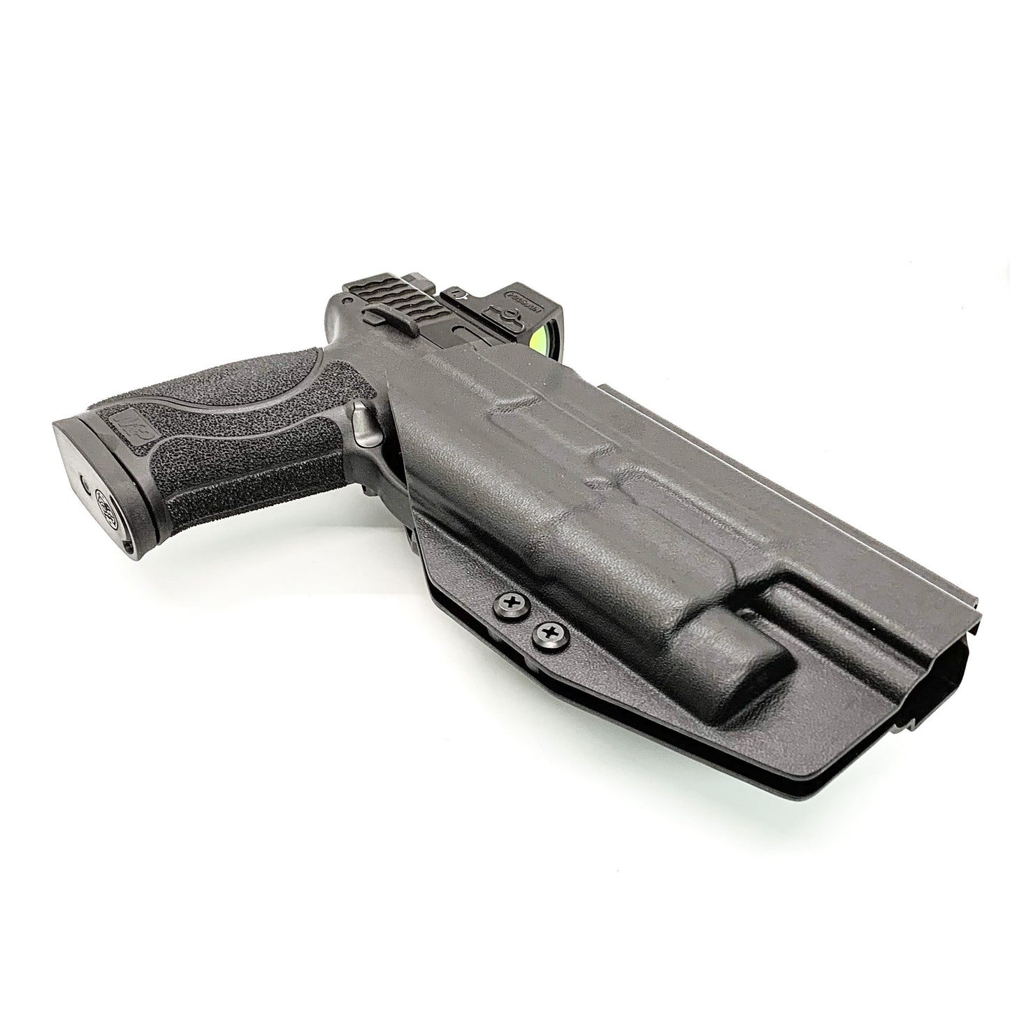 For the best Outside Waistband Holster for the Smith & Wesson M&P 10mm 5.6" Performance Center M2.0 pistol & thumb safety & TLR-1 shop Four Brothers Holsters.