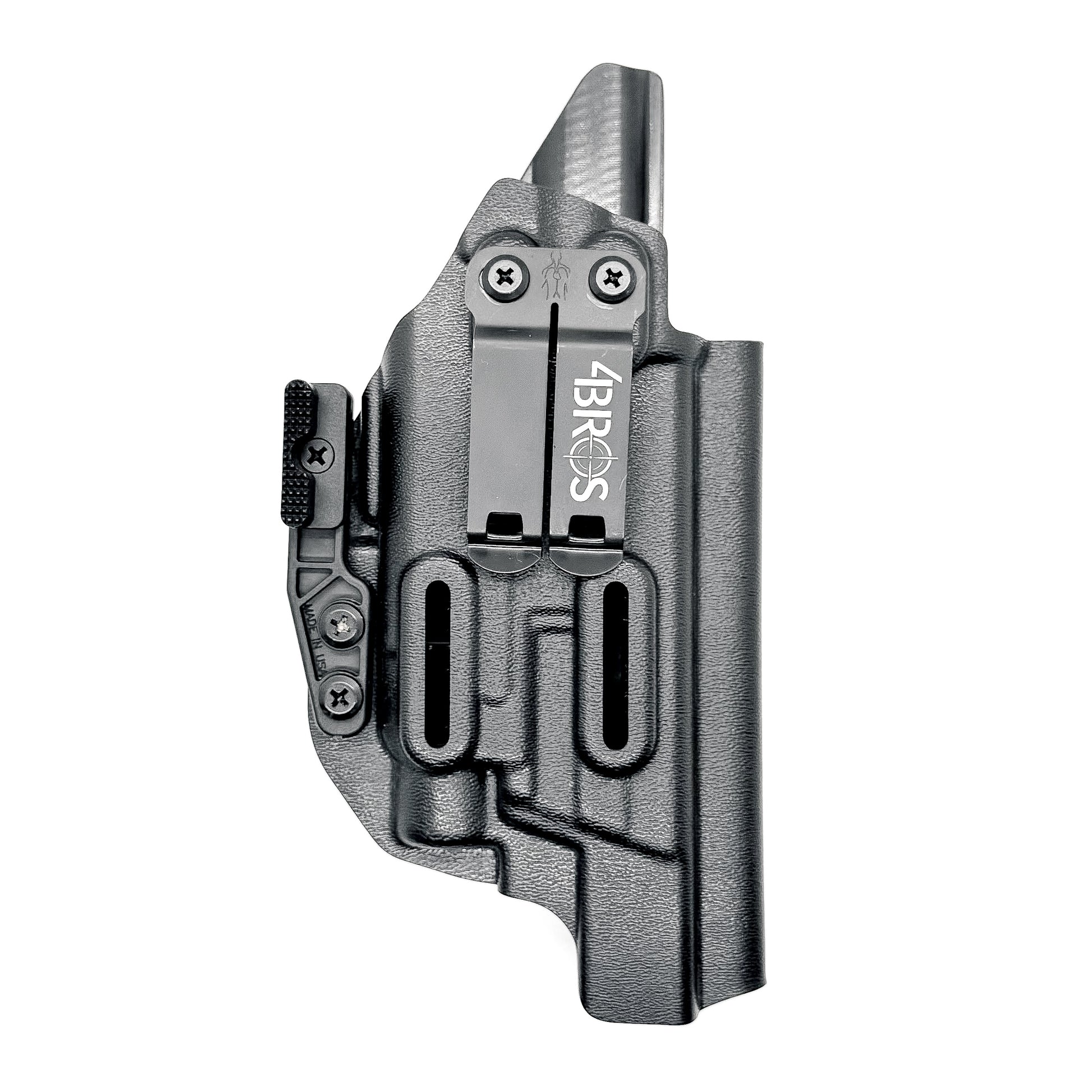 For the best IWB Inside Waistband Holster for the Smith & Wesson M&P 5.6" M2.0 10MM pistol & Streamlight TLR-7 A, X & TLR-7 HL-X Four Brothers 4BROS holsters.