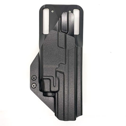 For the best Duty & Competition holster for the Smith & Wesson Performance Center M&P M2.0 5.6" 10MM with thumb safety & TLR-8A shop Four Brothers Holsters.