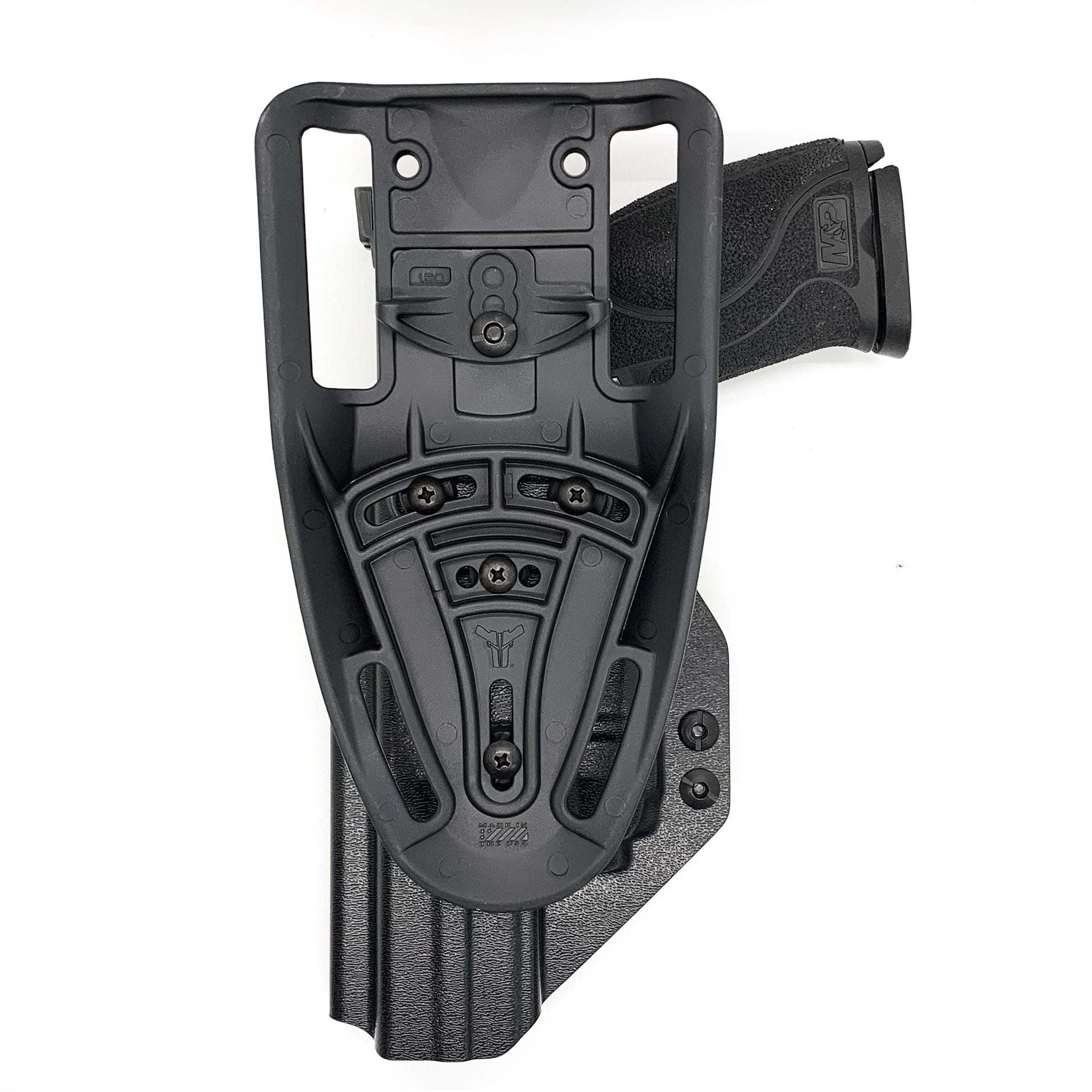 For the best Duty & Competition holster for the Smith & Wesson Performance Center M&P M2.0 5.6" 10MM with thumb safety & TLR-8A shop Four Brothers Holsters.