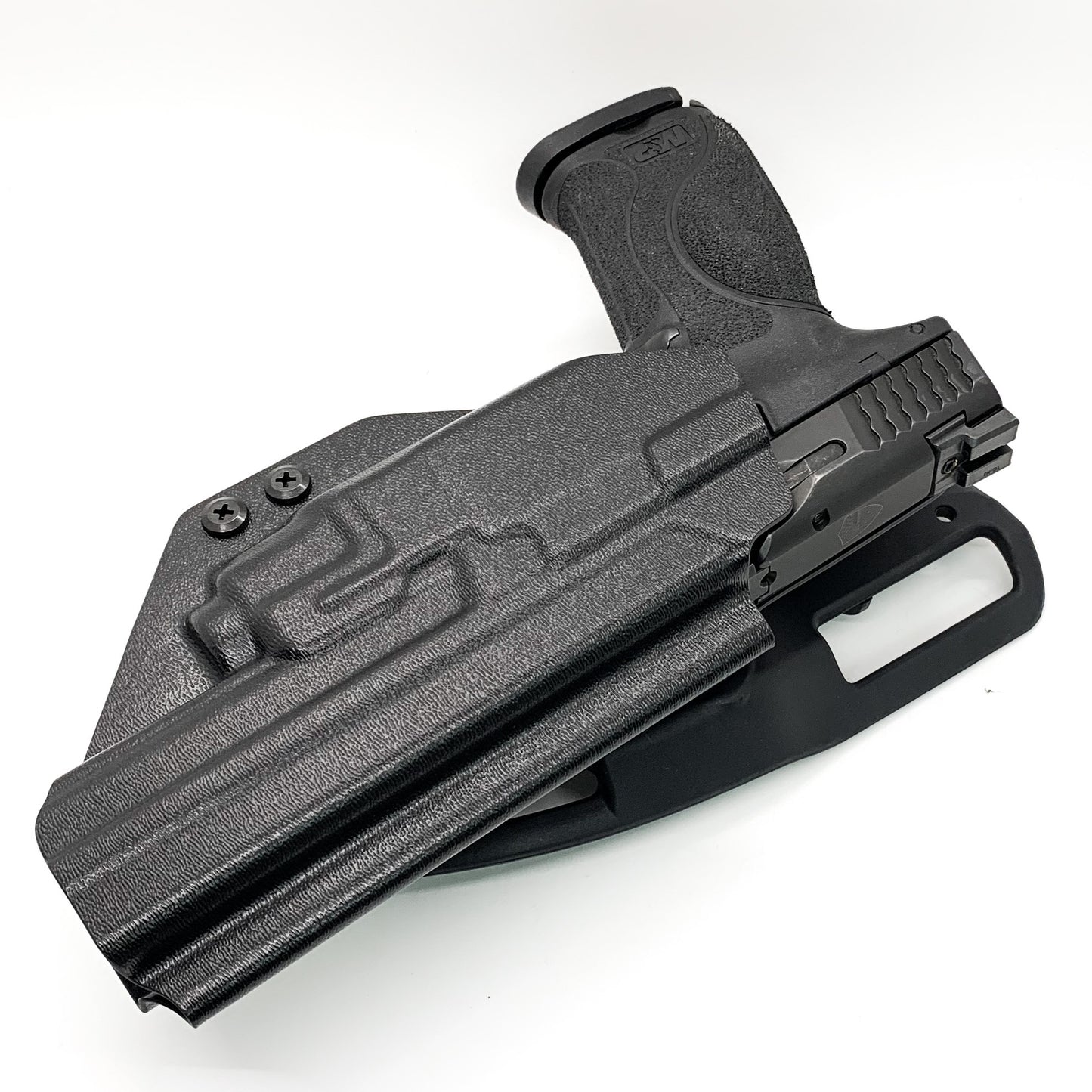 For the best Duty & Competition holster for the Smith & Wesson Performance Center M&P M2.0 5.6" 10MM with thumb safety & TLR-8A shop Four Brothers Holsters.