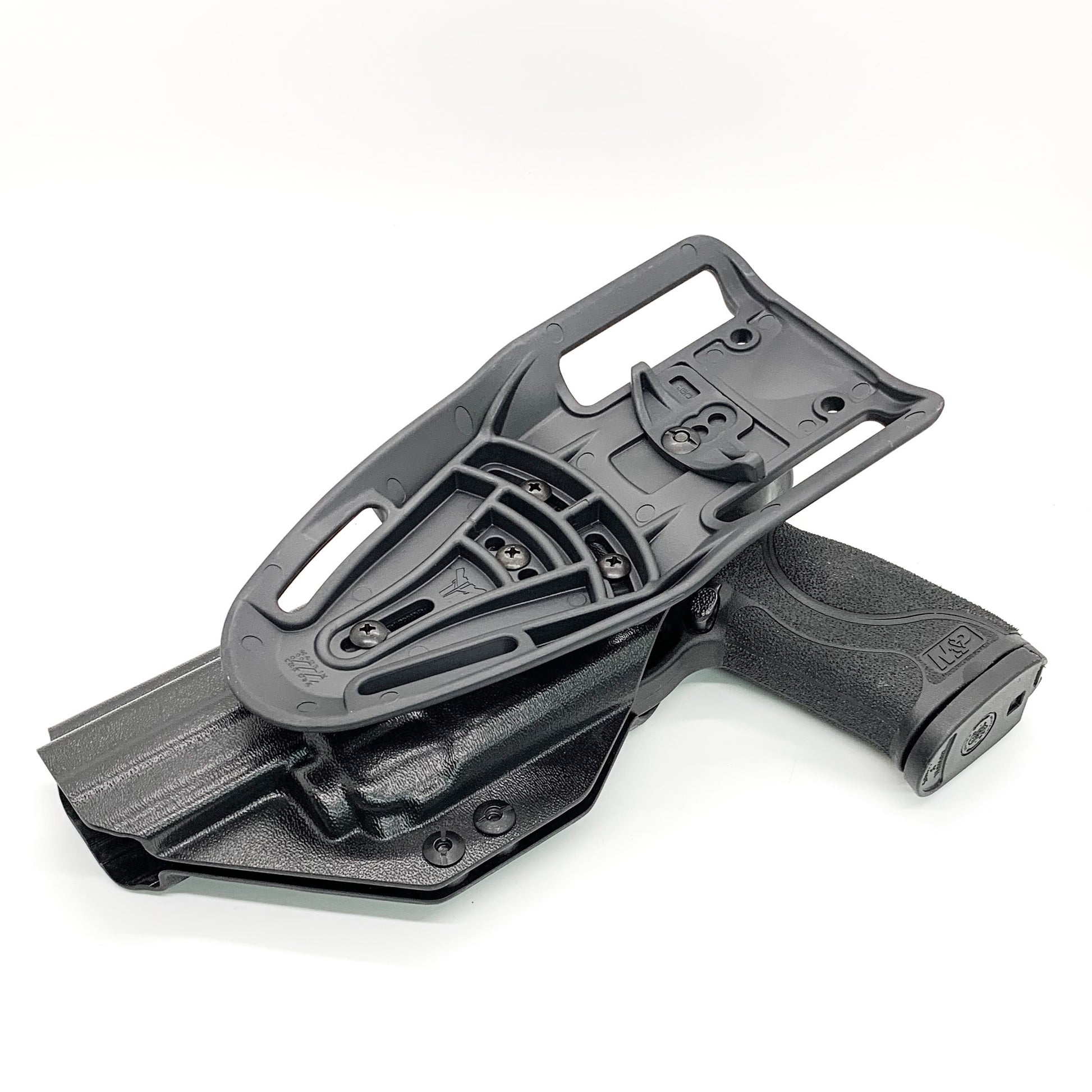 For the best Duty & Competition holster for the Smith & Wesson Performance Center M&P M2.0 5.6" 10MM with thumb safety & TLR-8A shop Four Brothers Holsters.