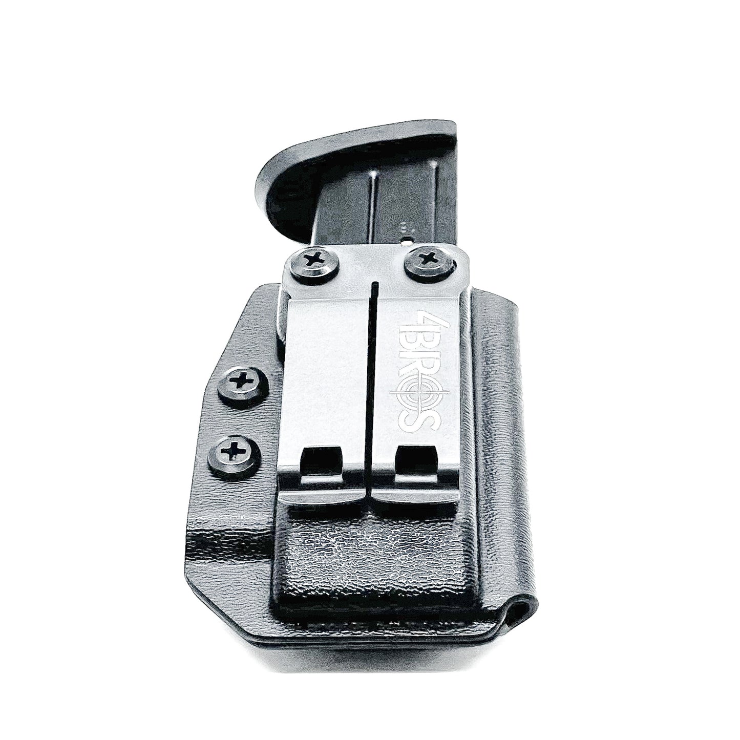 Black Inside Waistband IWB AIWB Smith & Wesson M&P 9mm or .40 magazine carrier, holster, & pouch from Four Brothers 4BROS Holsters. Made in the USA.