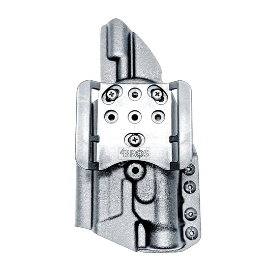 Black Outside Waistband OWB Kydex Holster for the Smith & Wesson M&P M2.0 4.25" 9mm & Streamlight TLR-1 HL with 4Bros 1.5" Belt Slide.