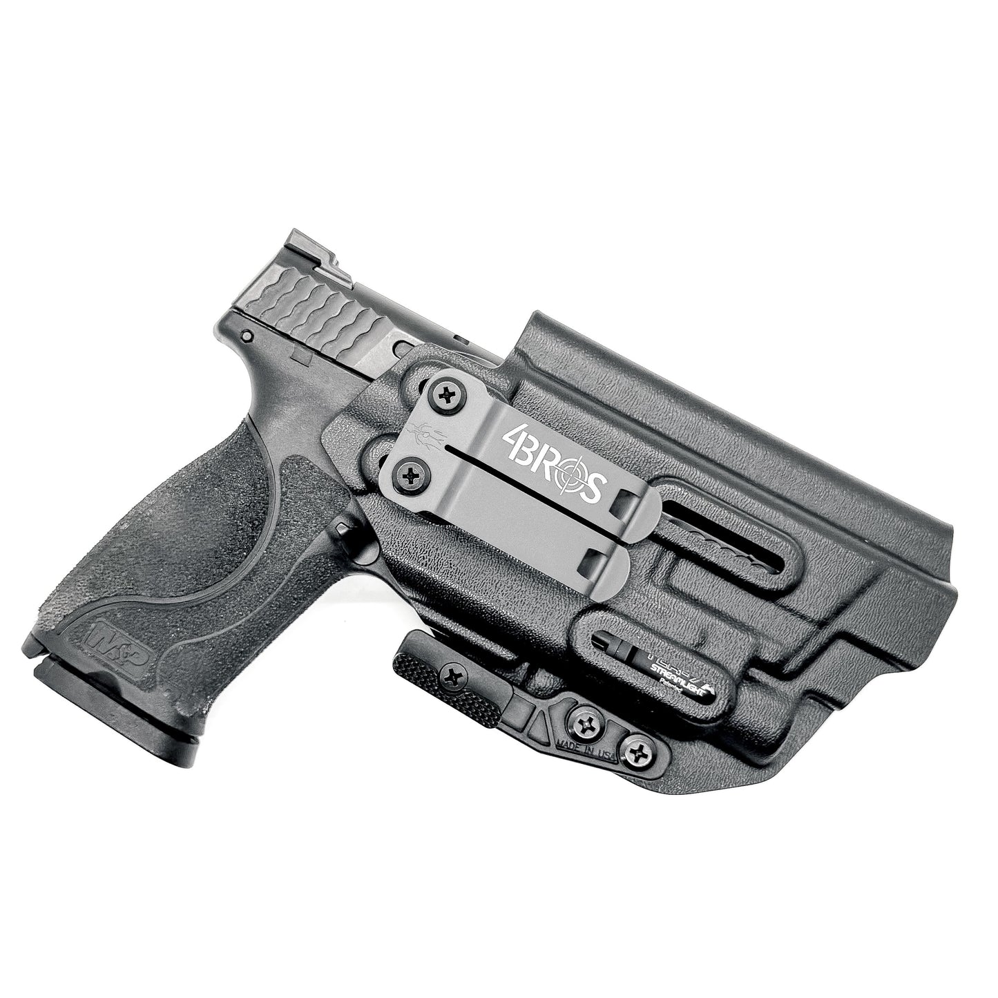 For the best IWB Inside Waistband Holster for the Smith & Wesson M&P M2.0 5" pistol & Streamlight TLR-7 A, TLR-7 X, or TLR-7 HL-X, Four Brothers Holsters.