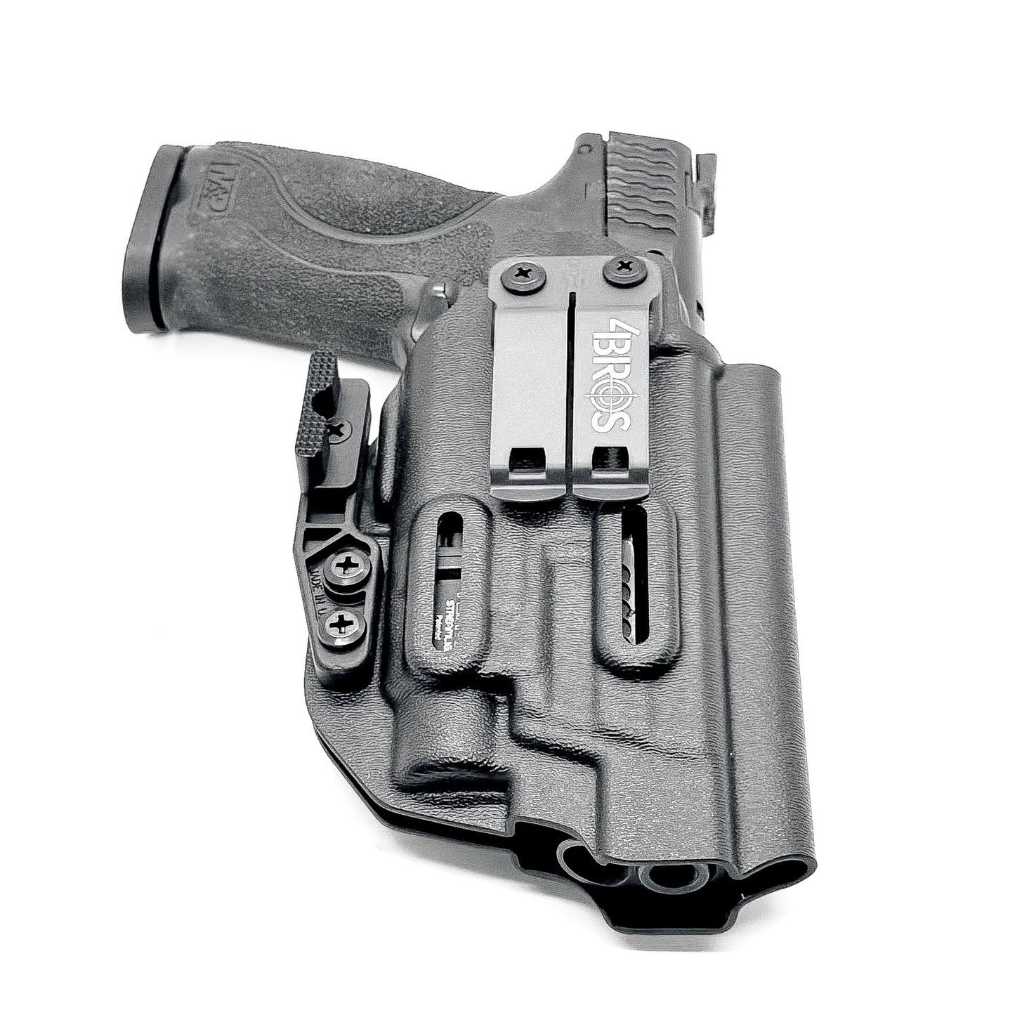 For the best IWB Inside Waistband Holster for the Smith & Wesson M&P M2.0 5" pistol & Streamlight TLR-7 A, TLR-7 X, or TLR-7 HL-X, Four Brothers Holsters.