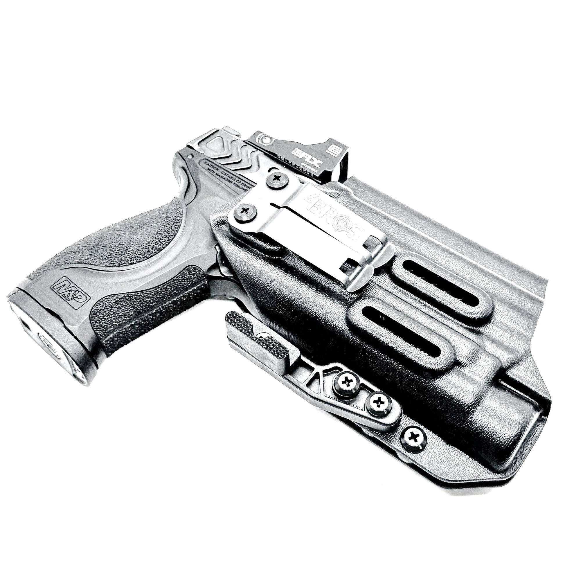 Inside Waistband IWB for the Smith & Wesson Metal 9mm 4" pistol with the Streamlight TLR-1 HL-X Kydex Holster from Four Brothers 4BROS Holsters.