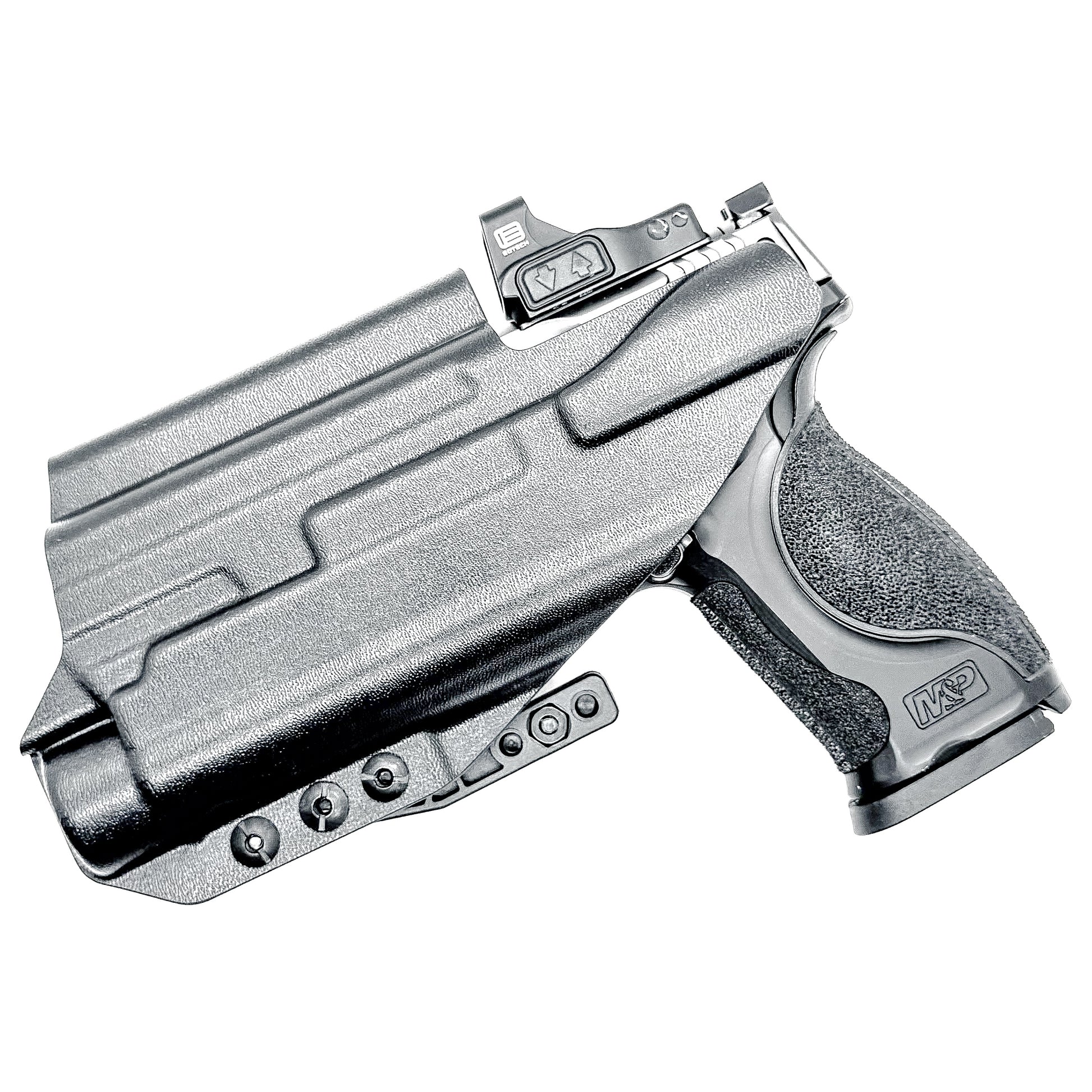 Inside Waistband IWB for the Smith & Wesson Metal 9mm 4" pistol with the Streamlight TLR-1 HL-X Kydex Holster from Four Brothers 4BROS Holsters.