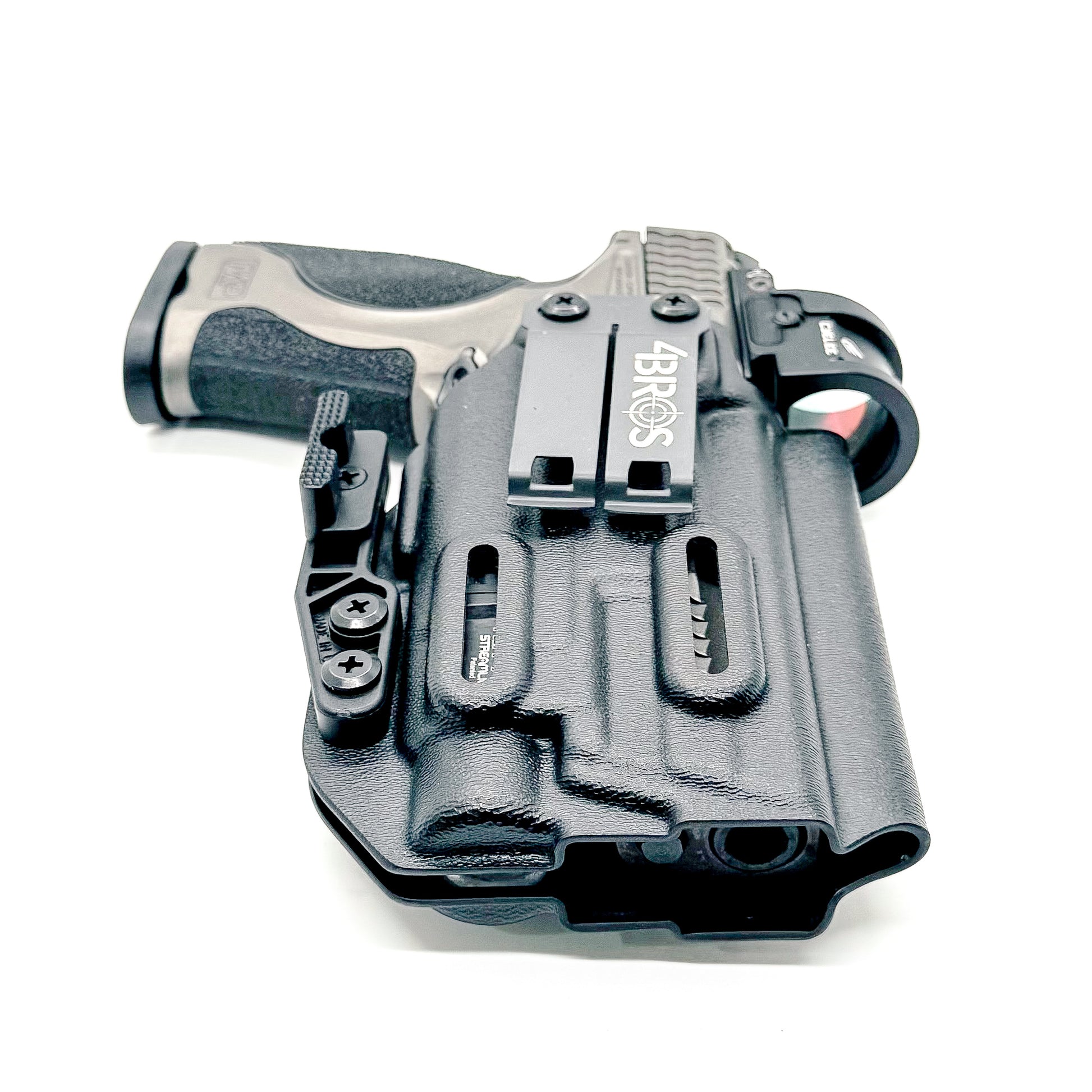 For the best Inside Waistband IWB AIWB Holster for the Smith & Wesson M&P Metal 9mm 4" pistol & Streamlight TLR-7X, A or HL-X, shop Four Brothers Holsters.