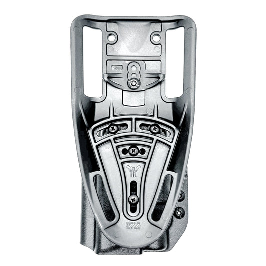 Outside Waistband Duty & Competition Holster for the Smith & Wesson M&P M2.0 4" Metal 9MM pistol & Streamlight TLR-7 X, A, & TLR-7 HL-X in black with a Duty Drop attachment.