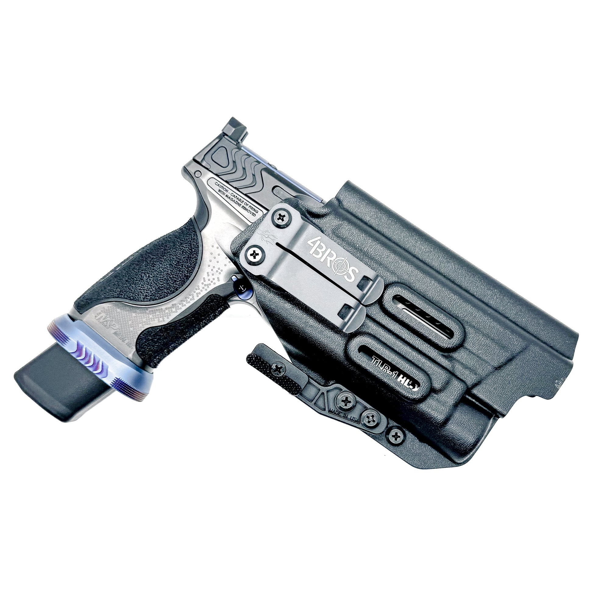 Black IWB holster for Smith & Wesson SPEC Series M&P 9 Metal M2.0 with TLR-1 HL-X. Comfortable, secure, and ready for concealed carry